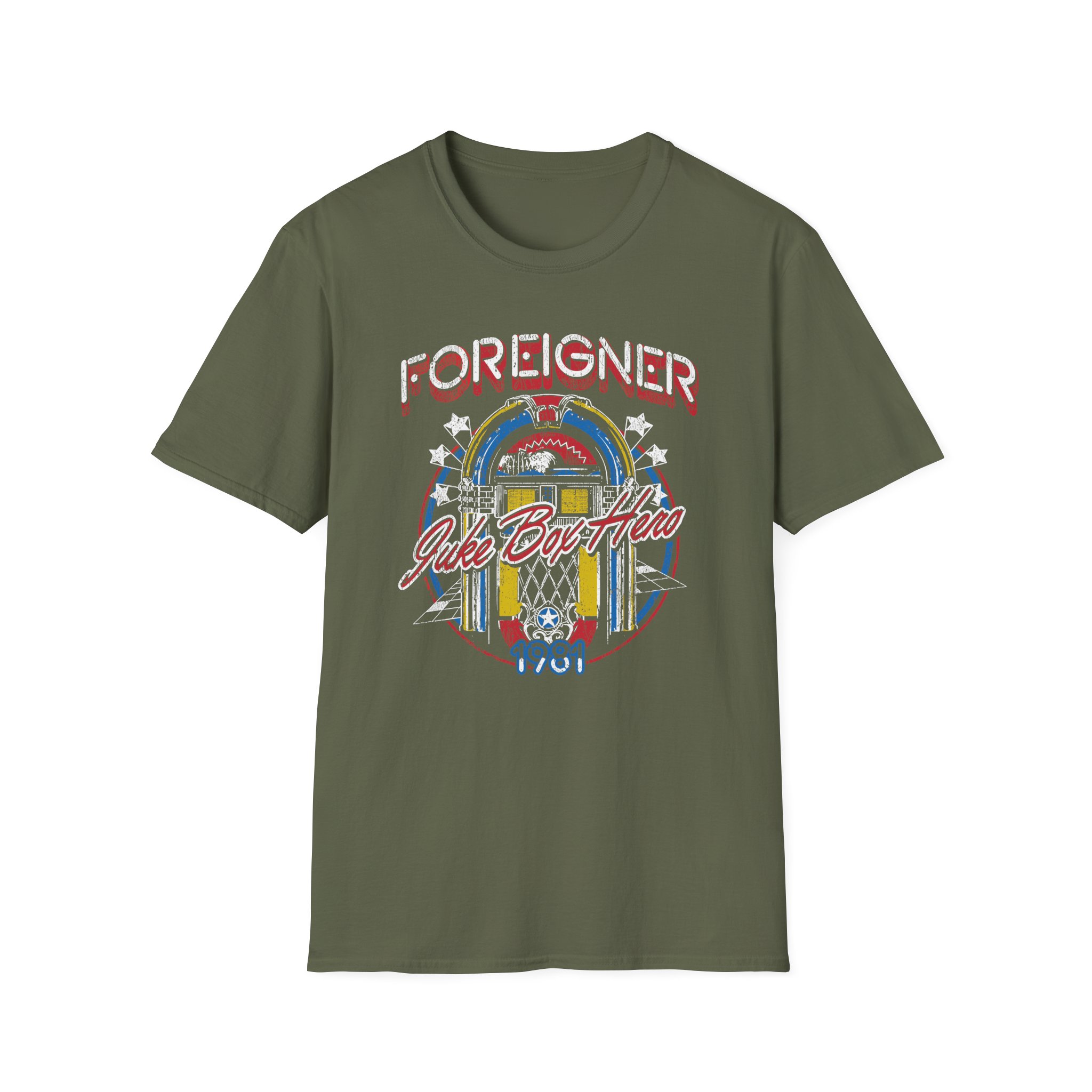 Foreigner Juke Box Hero Unisex Softstyle T-Shirt