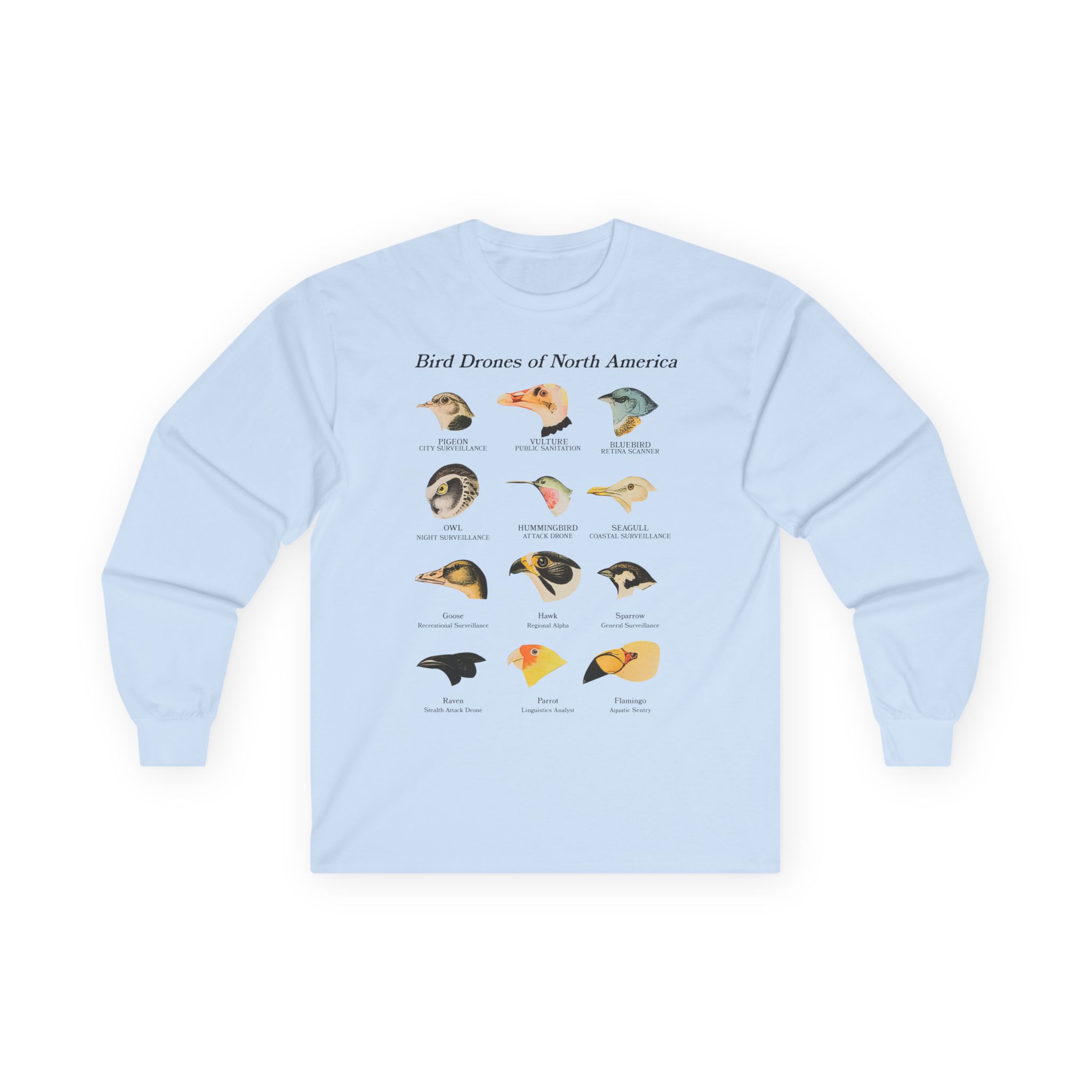 Birds Arent Real Bird Drones of North America Unisex Ultra Cotton Long Sleeve Tee