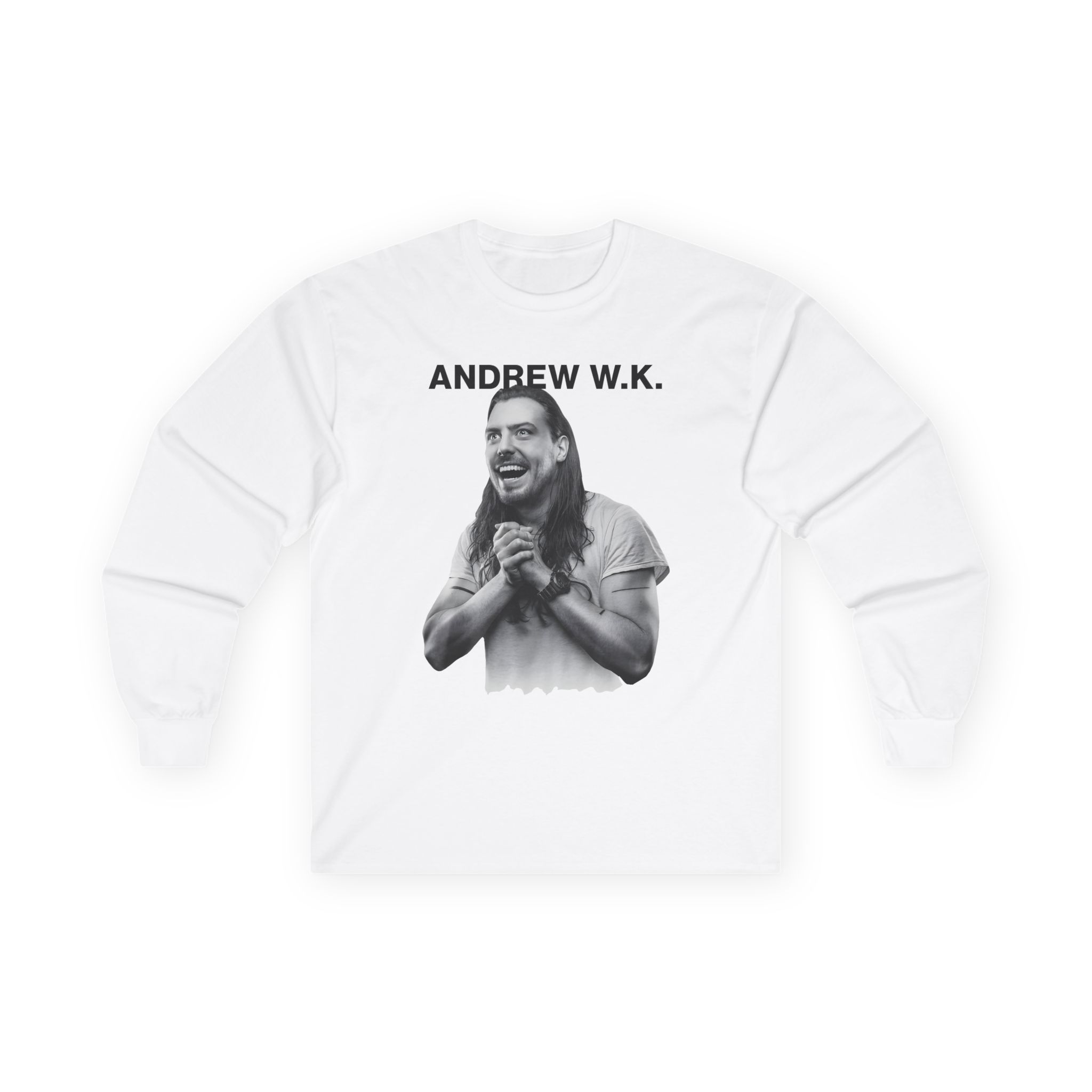 Andrew Wk Happy Unisex Ultra Cotton Long Sleeve Tee
