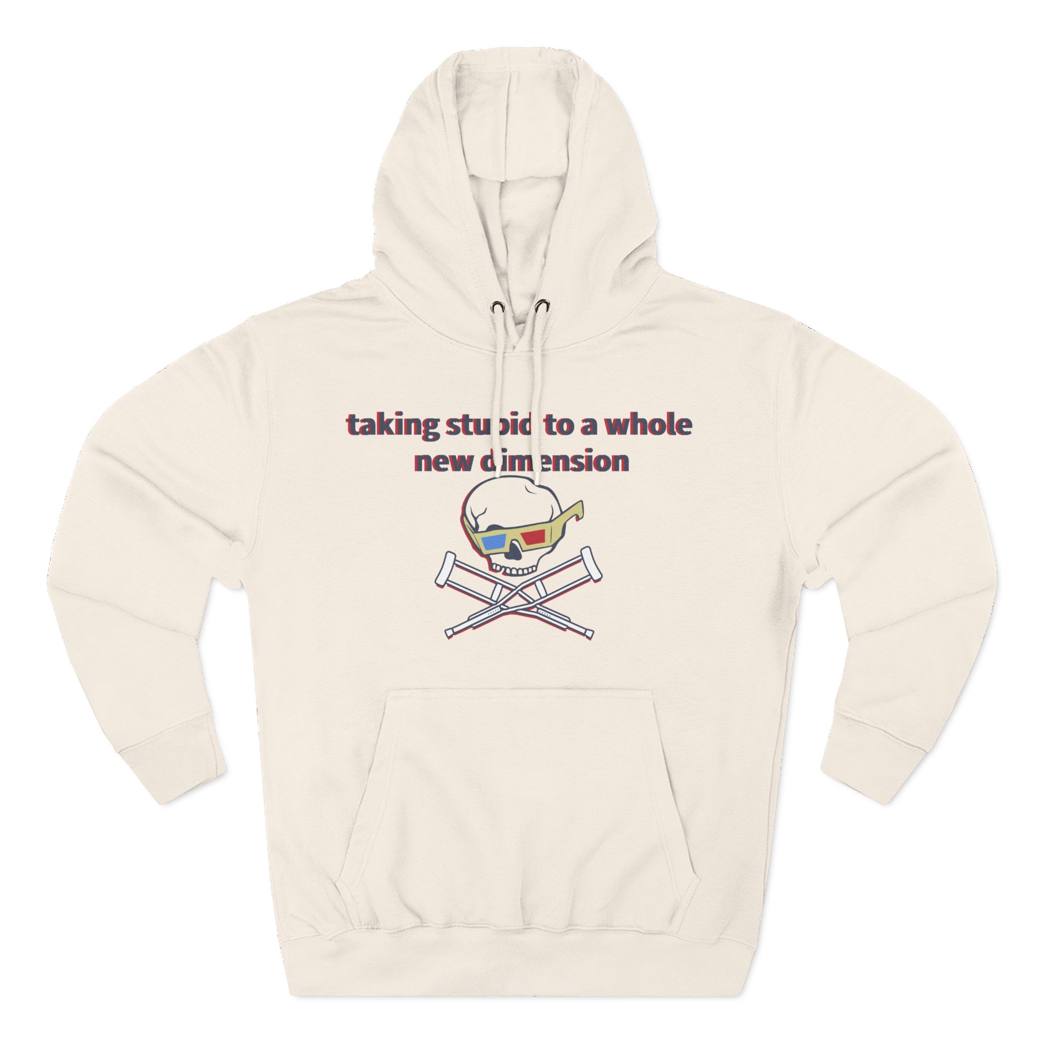 Jackass Taking Stupid to a Whole New Dimension Three-Panel Fleece Hoodie
