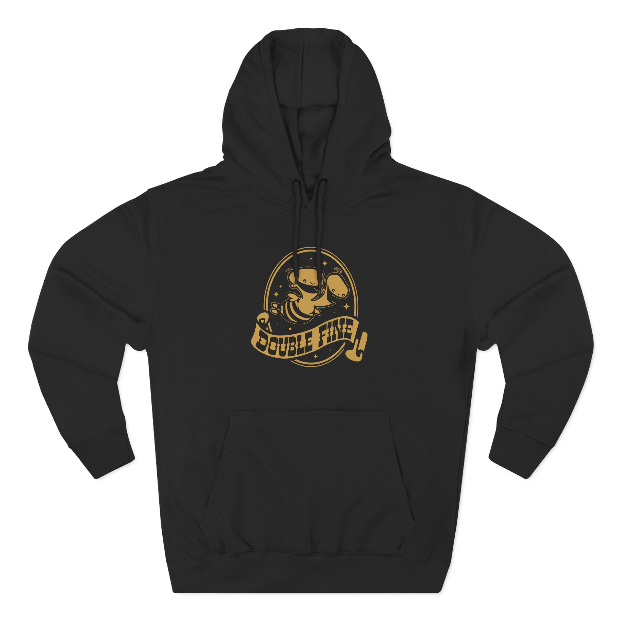 Double Fine Golden Two-headed Baby Three-Panel Fleece Hoodie
