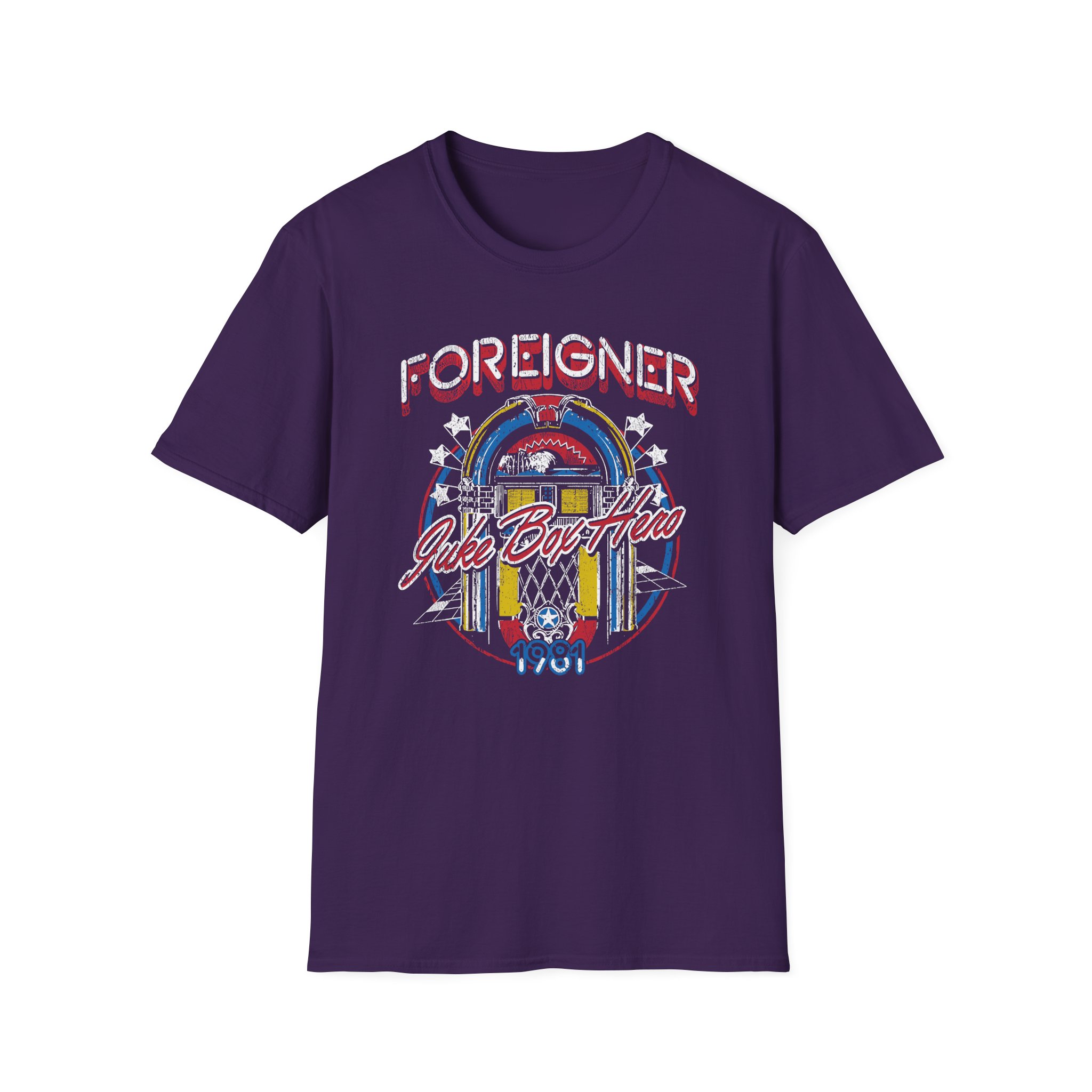 Foreigner Juke Box Hero Unisex Softstyle T-Shirt
