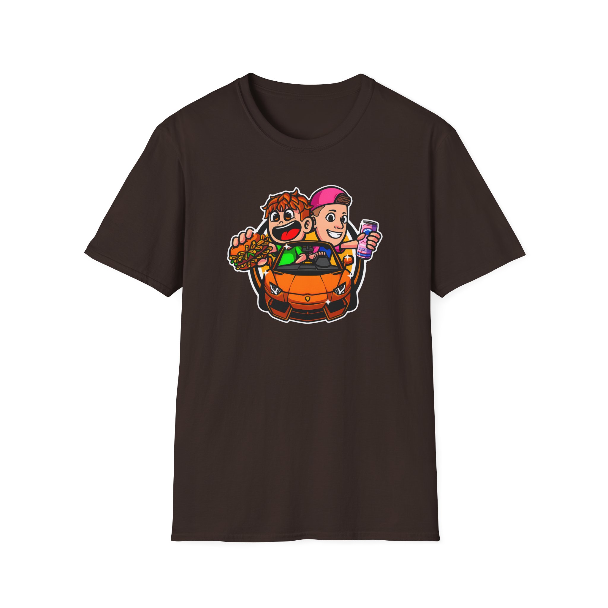 Burger Pommes Unisex Softstyle T-Shirt