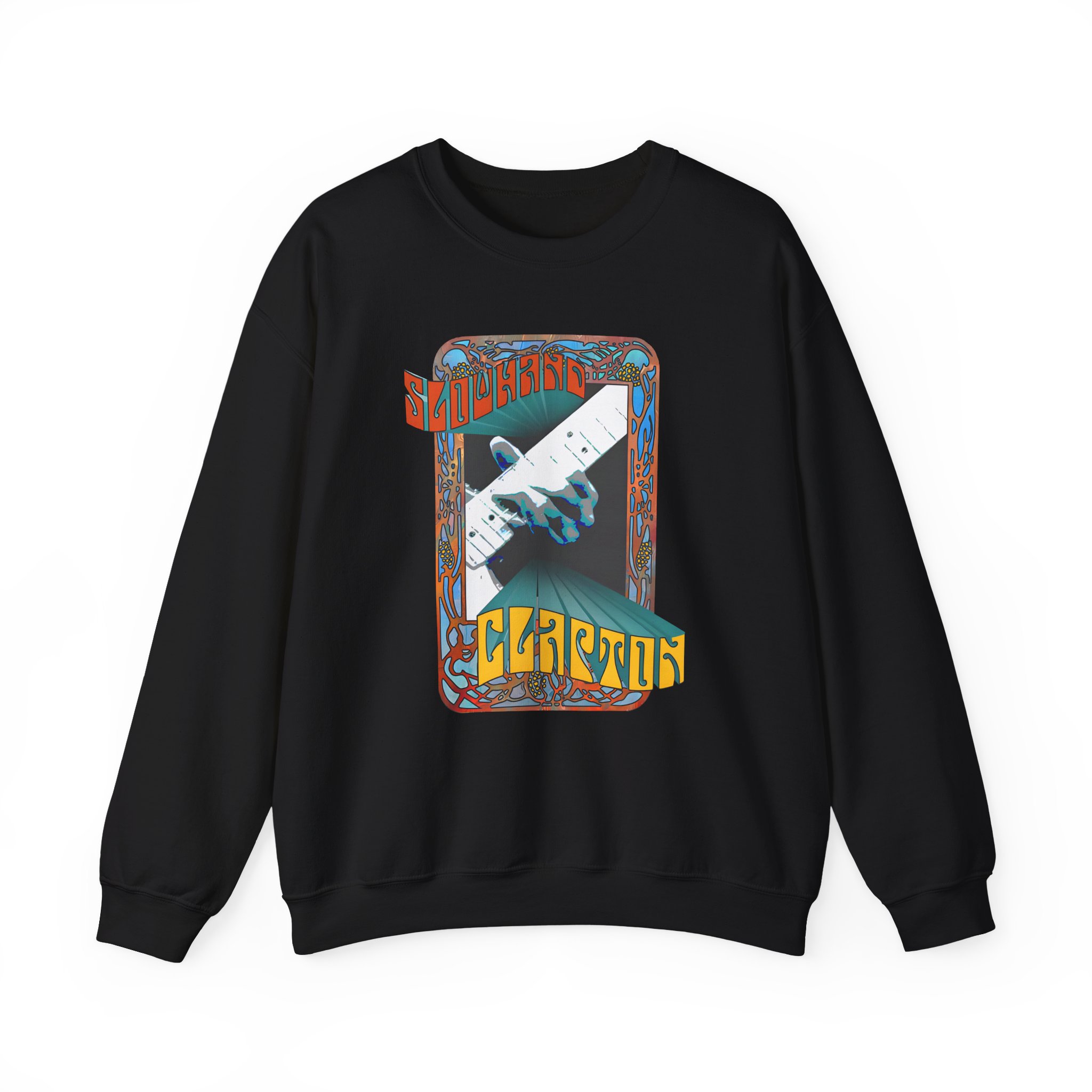 Eric Clapton Psychedelic Slowhand Unisex Heavy Blendâ„¢ Crewneck Sweatshirt
