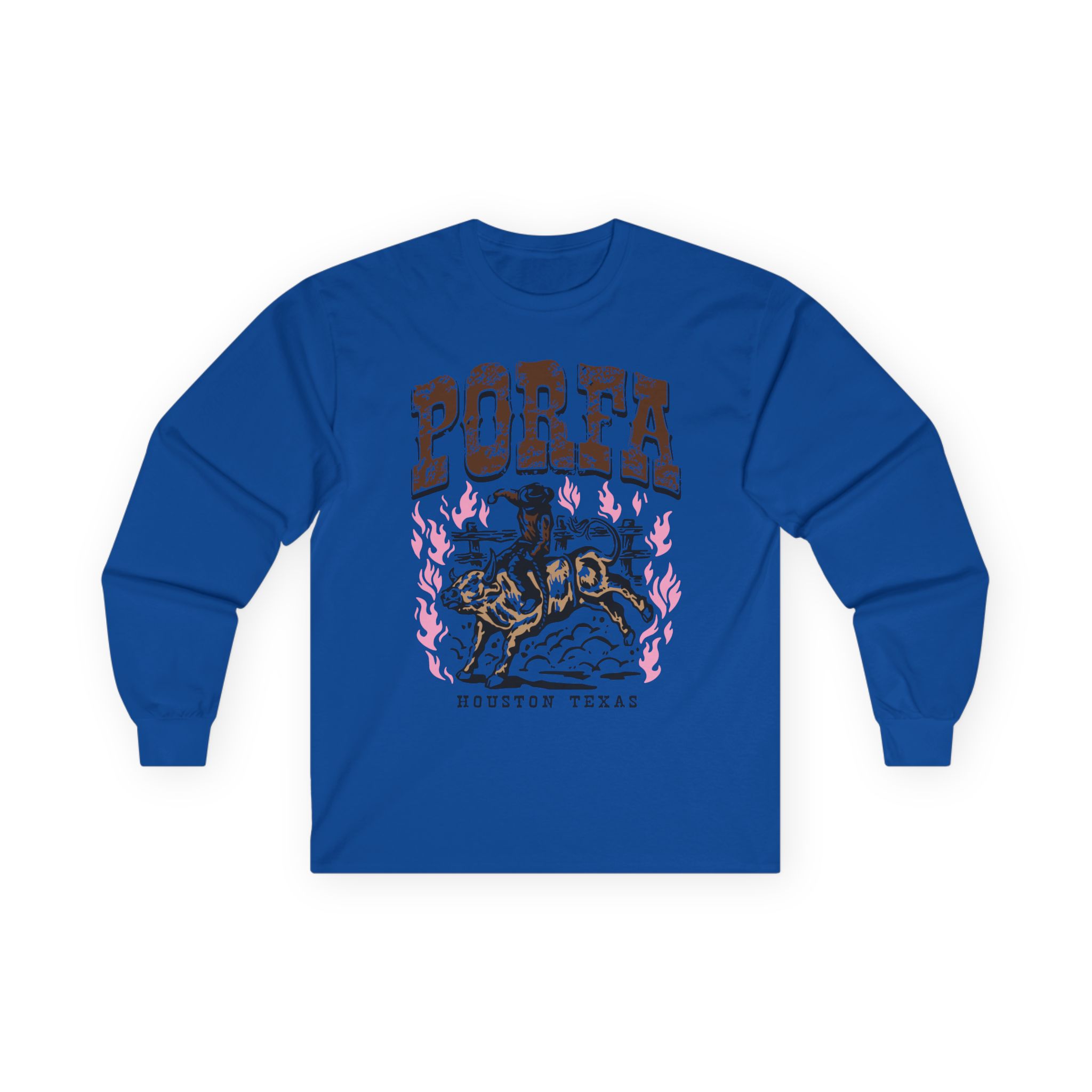 Porfa Houston Texas Unisex Ultra Cotton Long Sleeve Tee