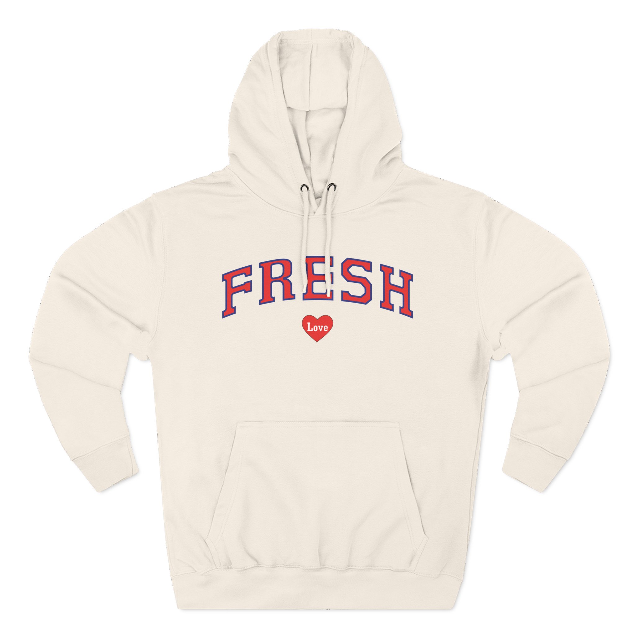 Fresh Love Heart Three-Panel Fleece Hoodie