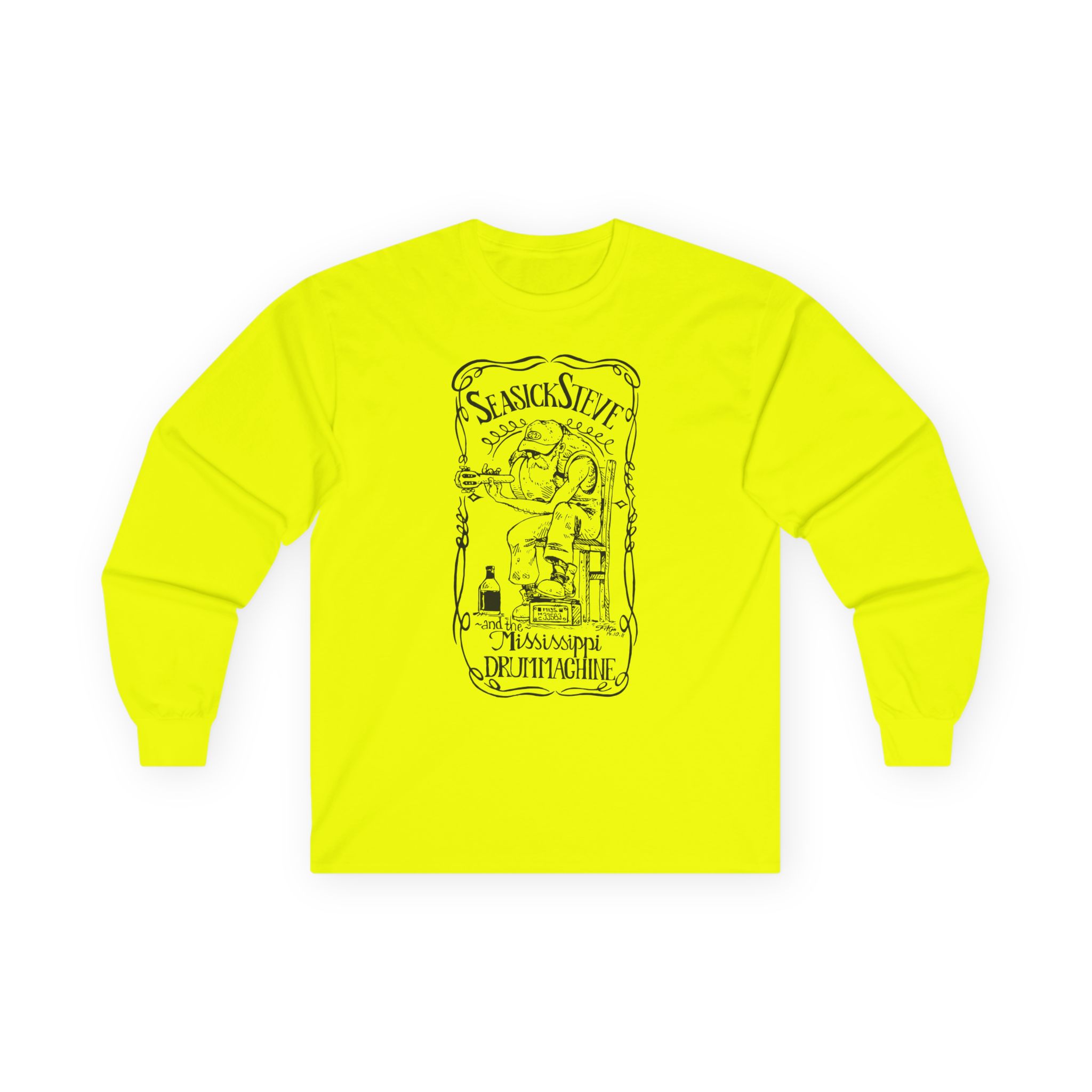 Seasick Steve Mississippi Drum Machine Unisex Ultra Cotton Long Sleeve Tee