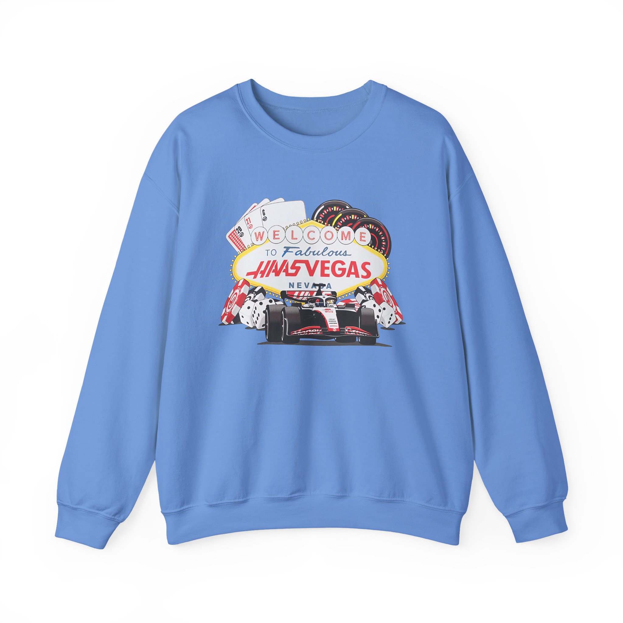 Haas F1 Las Vegas Gp Unisex Heavy Blendâ„¢ Crewneck Sweatshirt