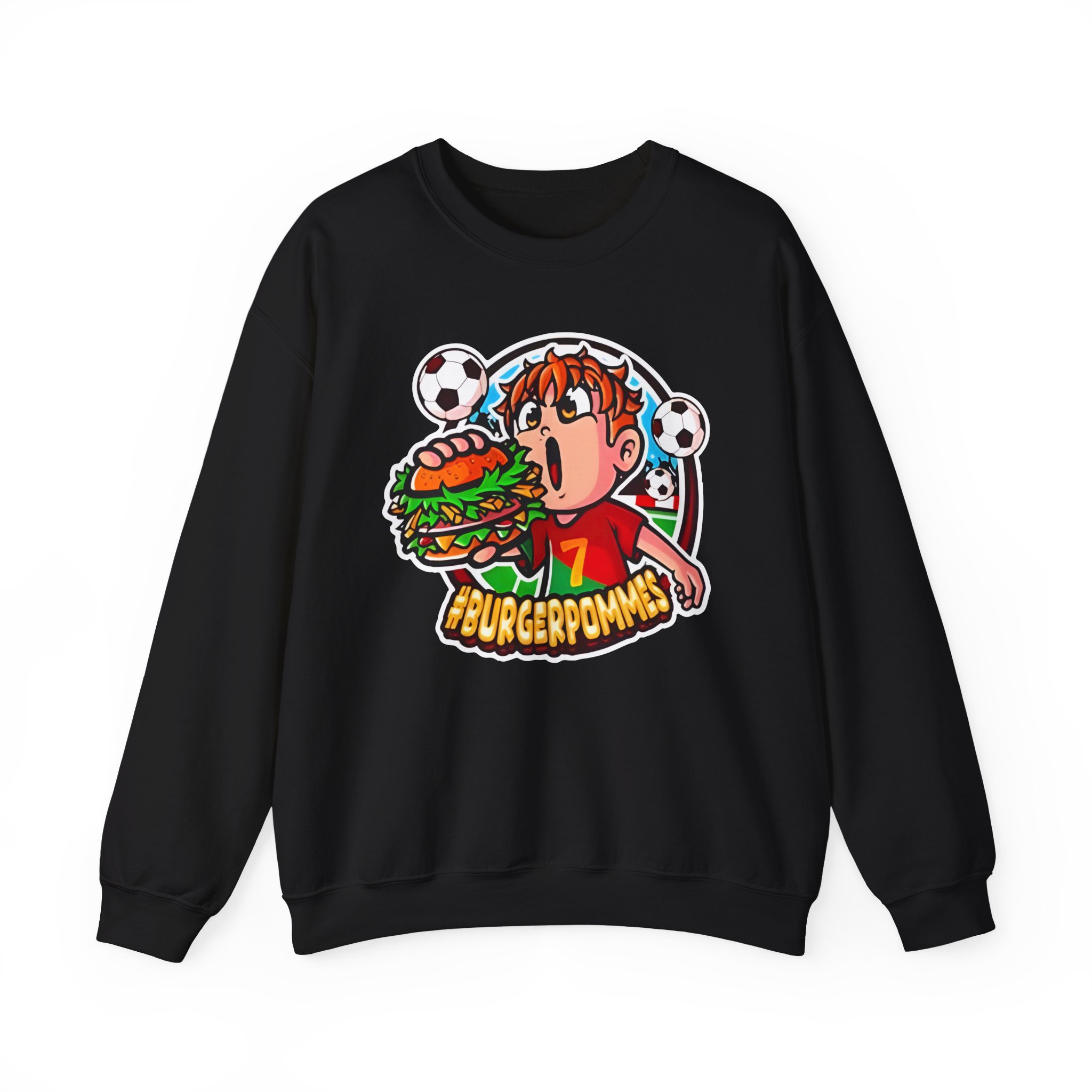 Burger Pommes Unisex Heavy Blendâ„¢ Crewneck Sweatshirt