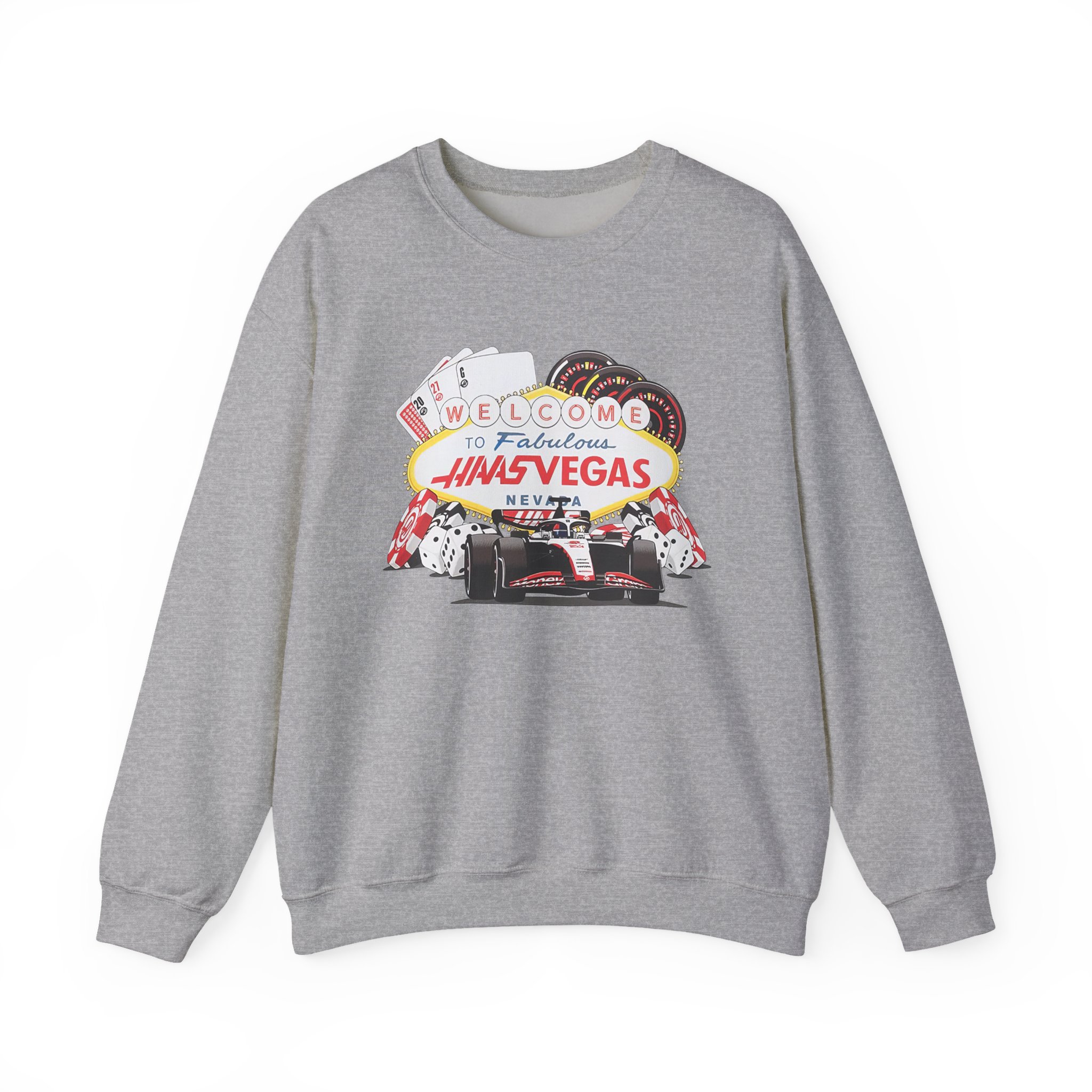 Haas F1 Las Vegas Gp Unisex Heavy Blendâ„¢ Crewneck Sweatshirt