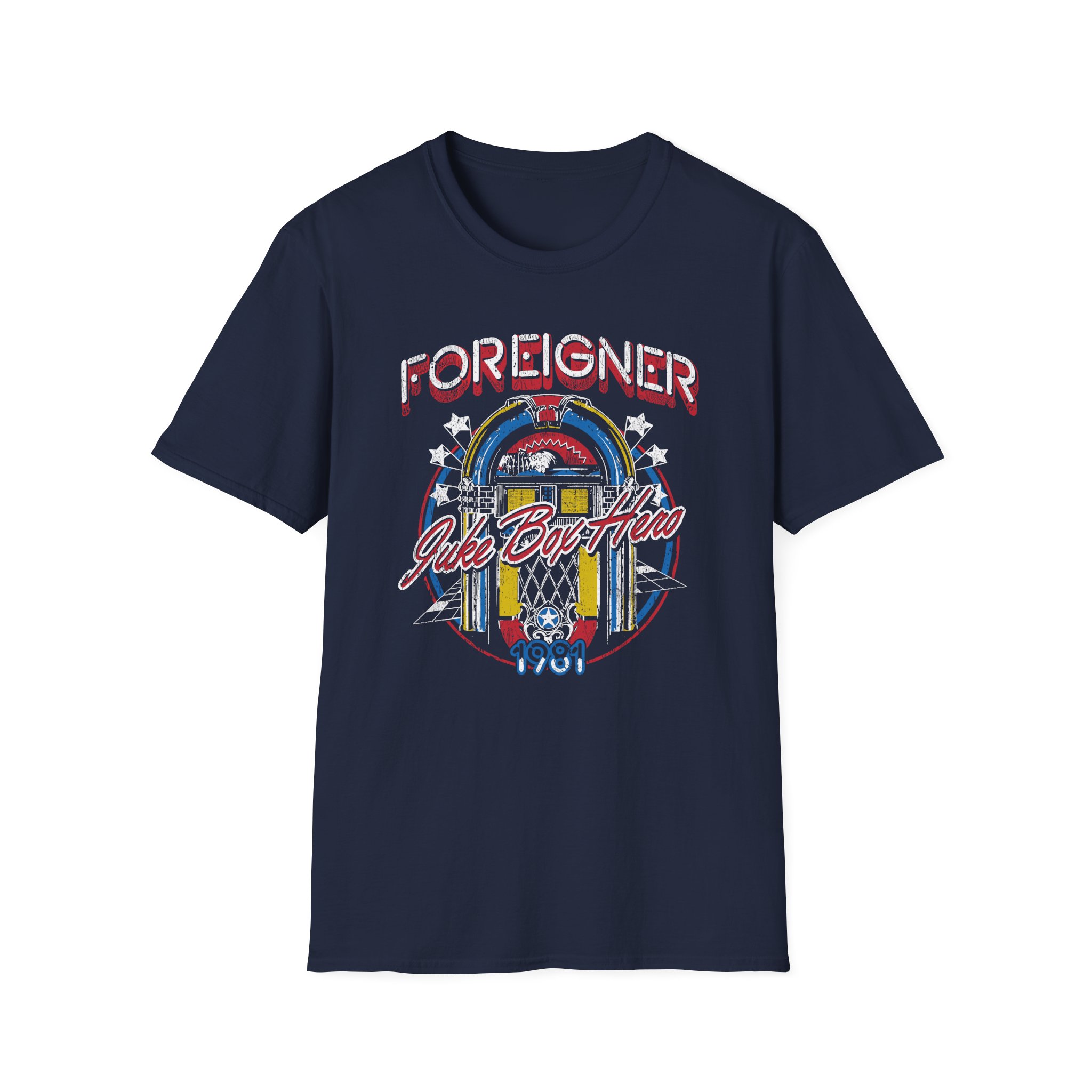 Foreigner Juke Box Hero Unisex Softstyle T-Shirt