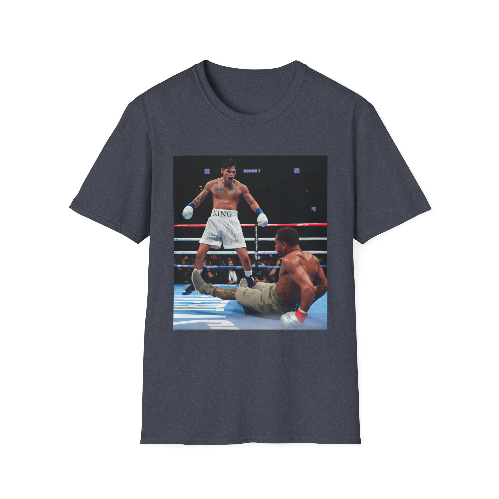 Ryan Garcia Knocks Down Devin Haney Unisex Softstyle T-Shirt