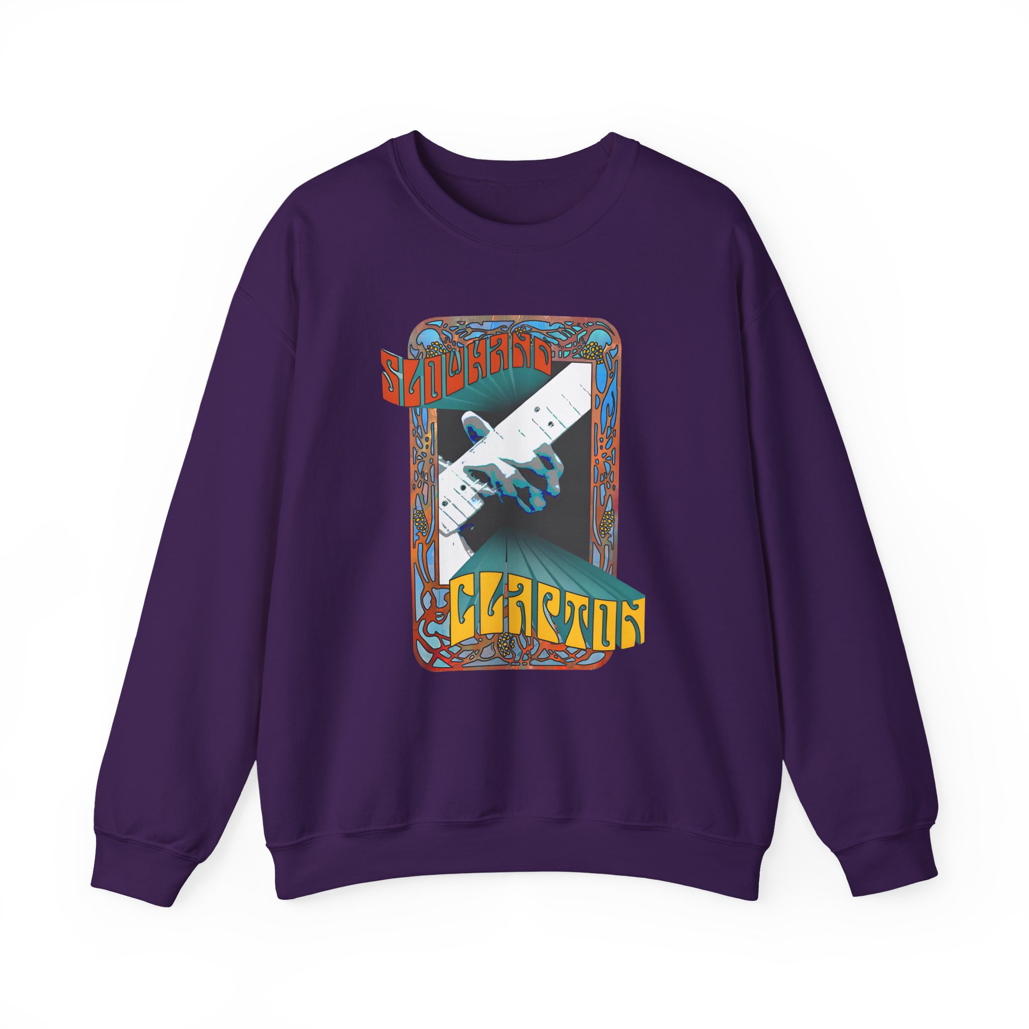Eric Clapton Psychedelic Slowhand Unisex Heavy Blendâ„¢ Crewneck Sweatshirt