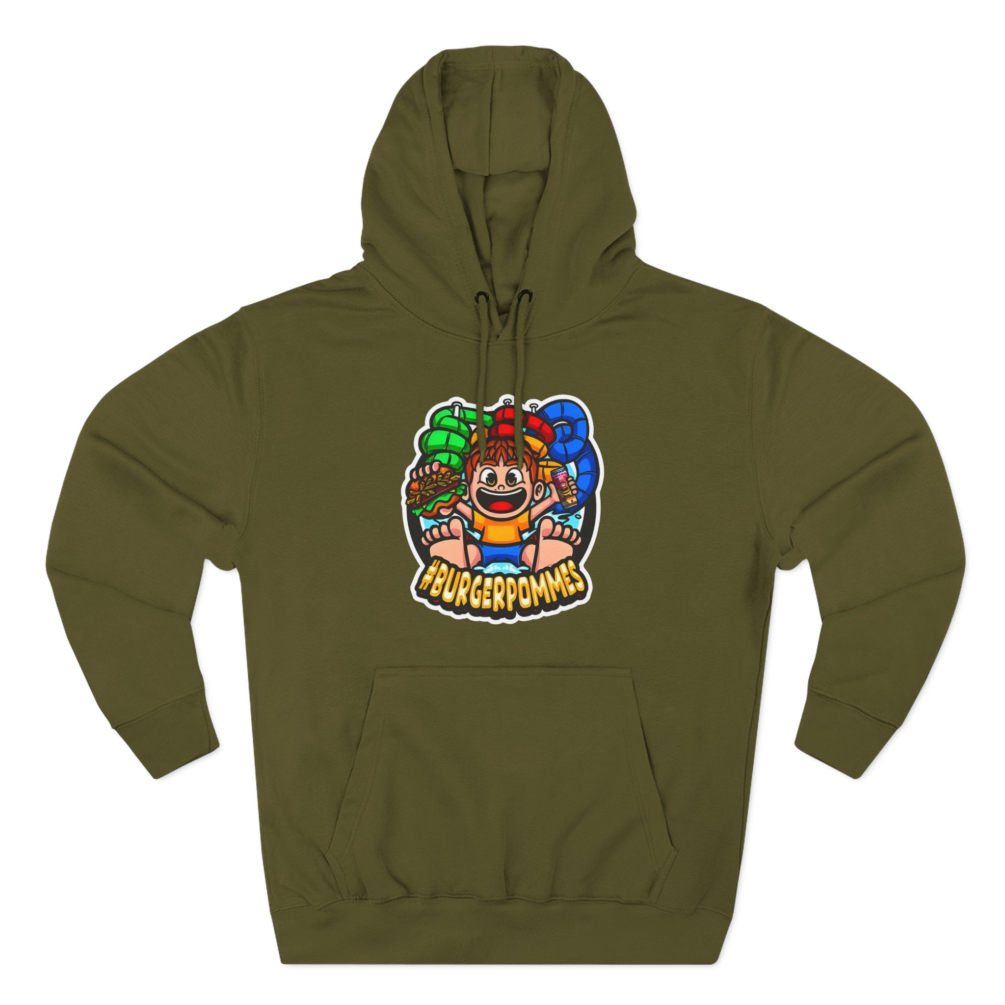 Burger Pommes Three-Panel Fleece Hoodie