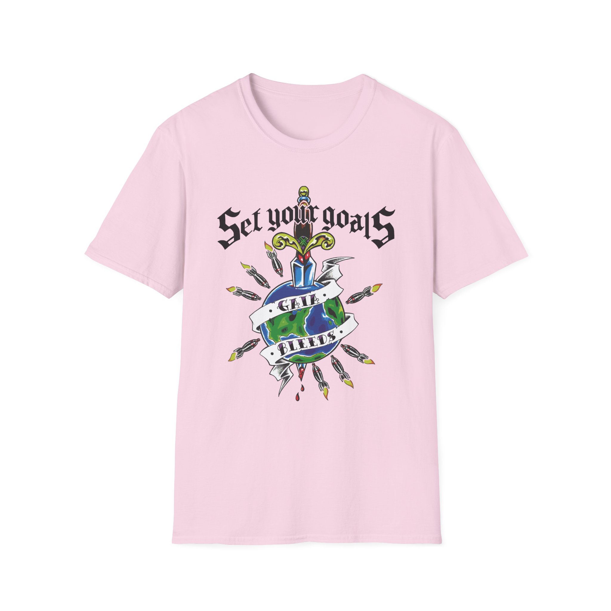 Set Your Goals Gaia Bleeds Unisex Softstyle T-Shirt