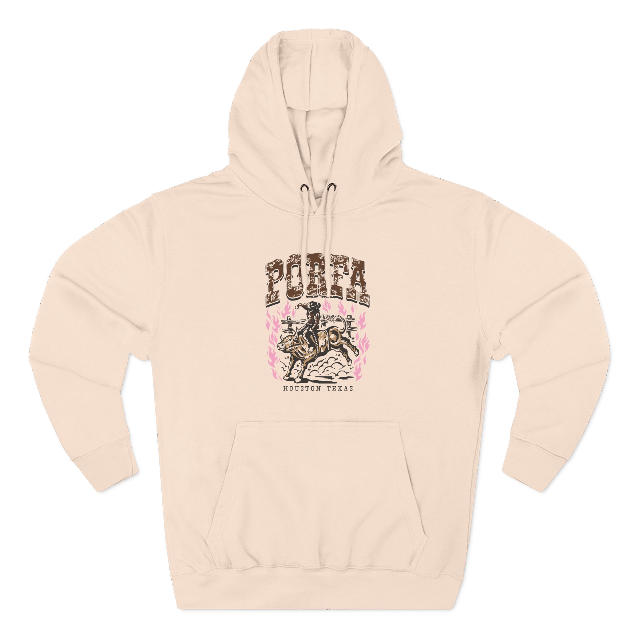 Porfa Houston Texas Three-Panel Fleece Hoodie
