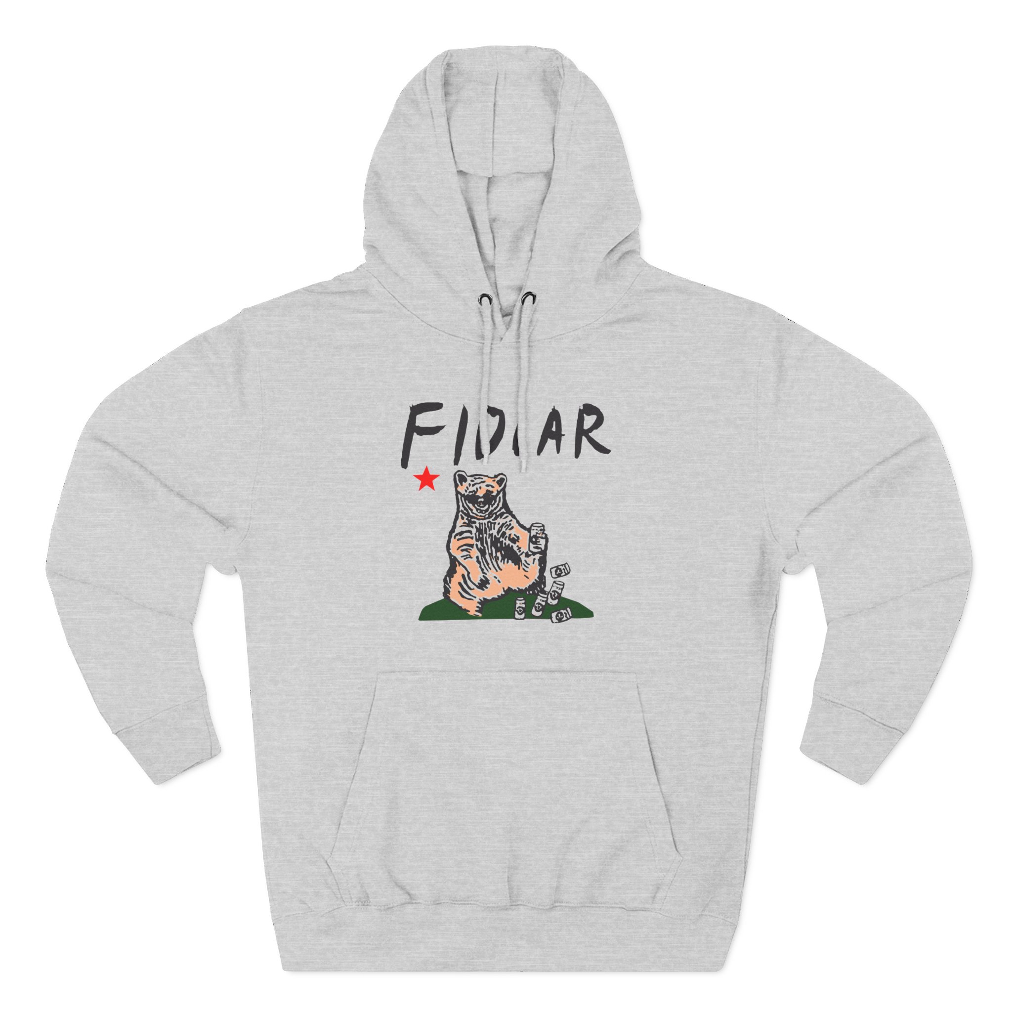 California Bear Drink Cheap Beer Fidlar Three-Panel Fleece Hoodie