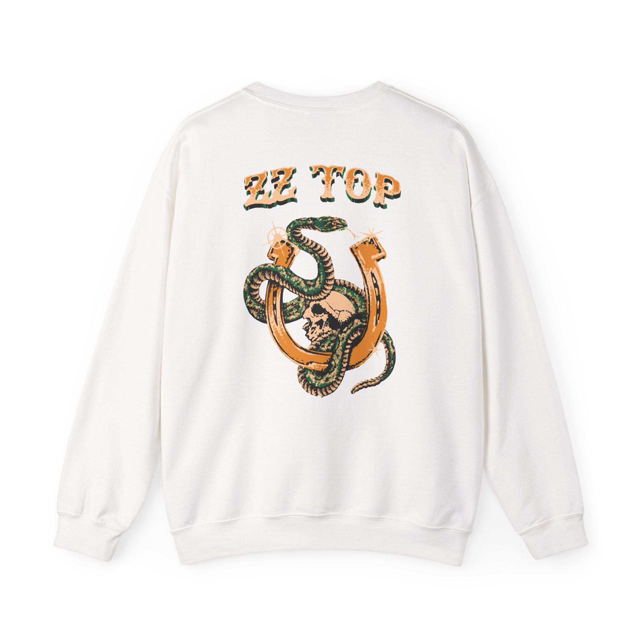 Zz Top Snake Skull Unisex Heavy Blendâ„¢ Crewneck Sweatshirt