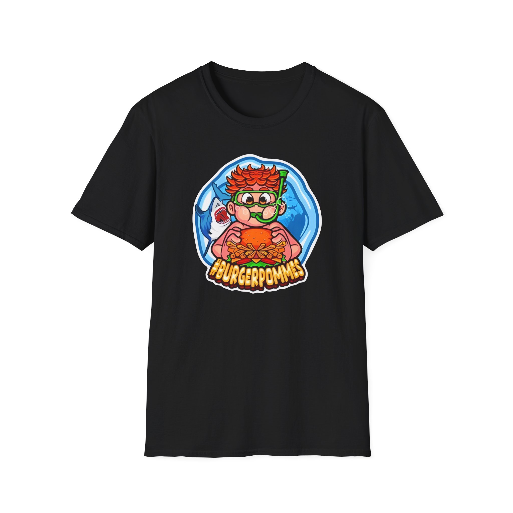 Burger Pommes Unisex Softstyle T-Shirt