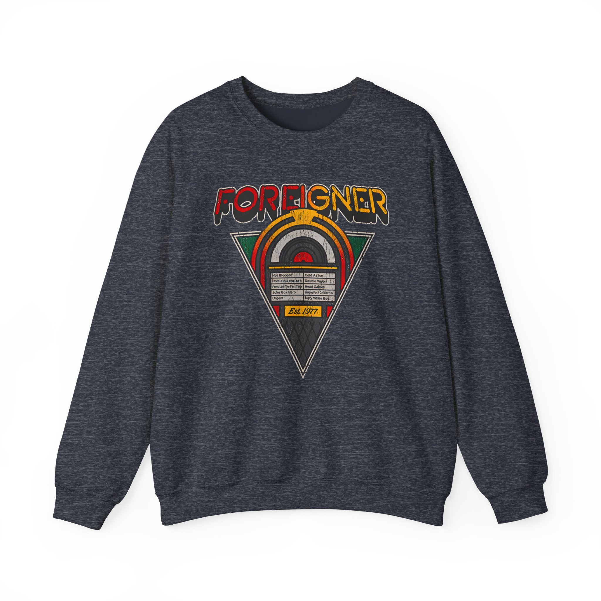 Foreigner Juke Box Unisex Heavy Blendâ„¢ Crewneck Sweatshirt