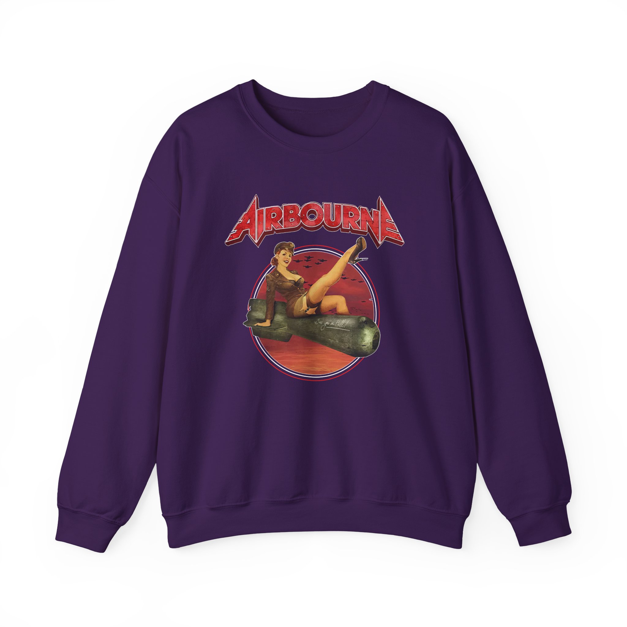 Airbourne Bomb Girl Unisex Heavy Blendâ„¢ Crewneck Sweatshirt