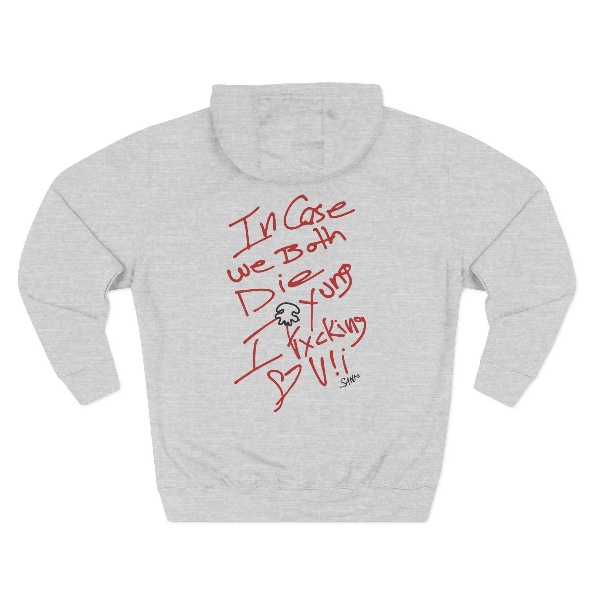 Saint Jhn I Fxcking Luv U Three-Panel Fleece Hoodie