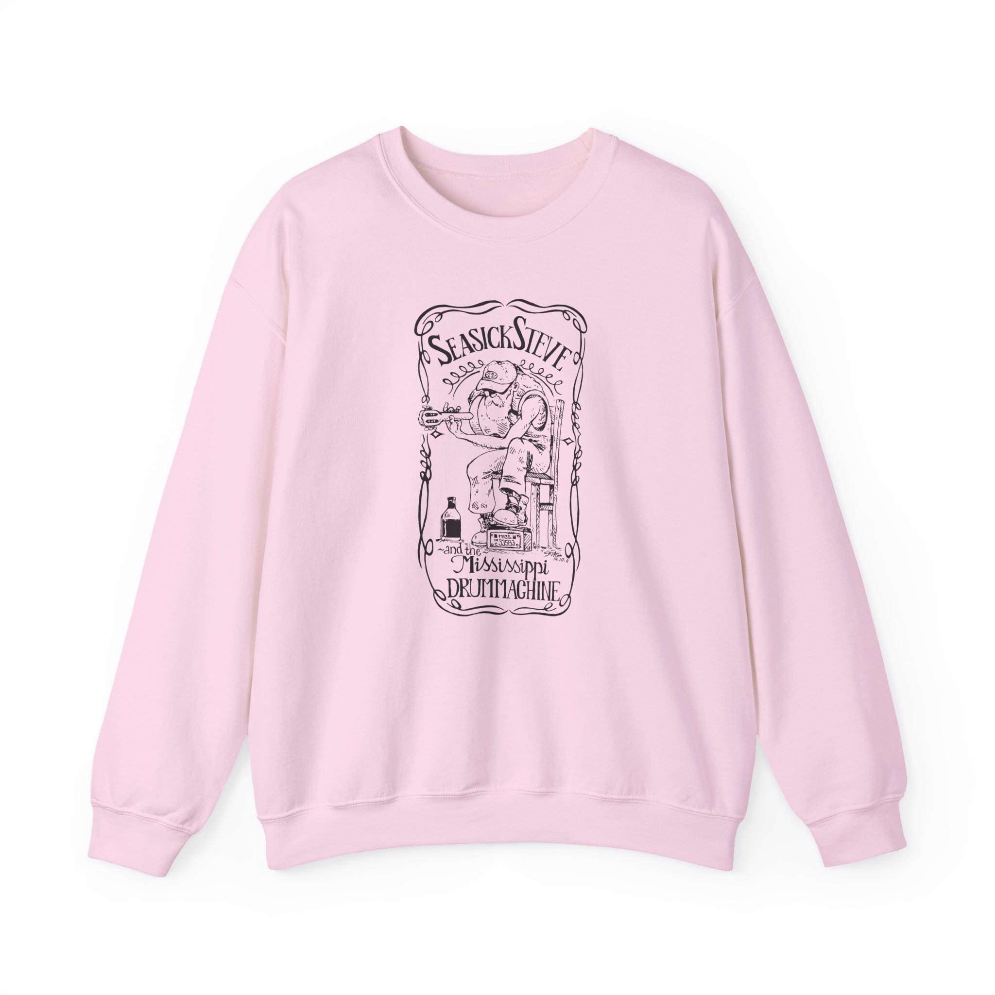 Seasick Steve Mississippi Drum Machine Unisex Heavy Blendâ„¢ Crewneck Sweatshirt