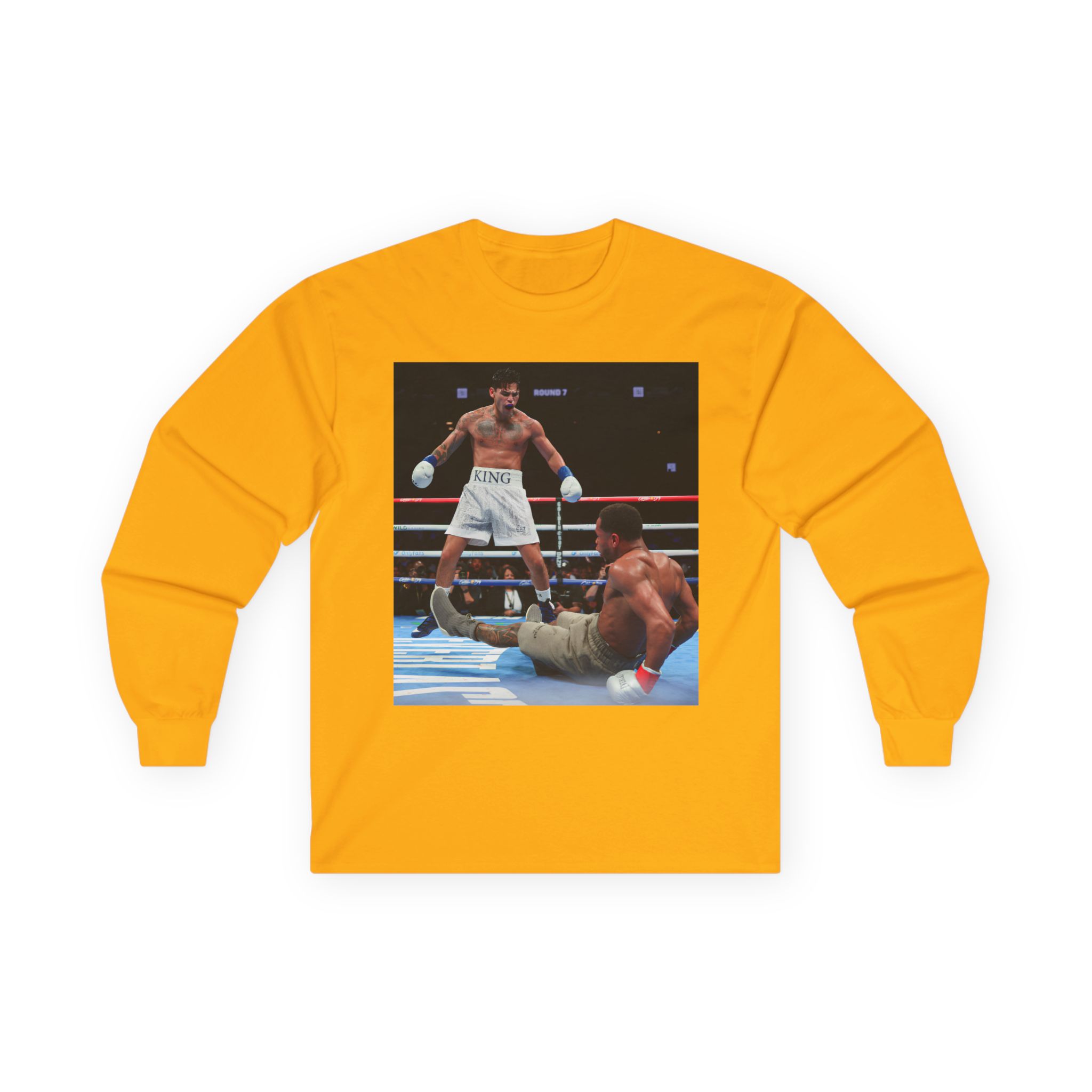 Ryan Garcia Knocks Down Devin Haney Unisex Ultra Cotton Long Sleeve Tee