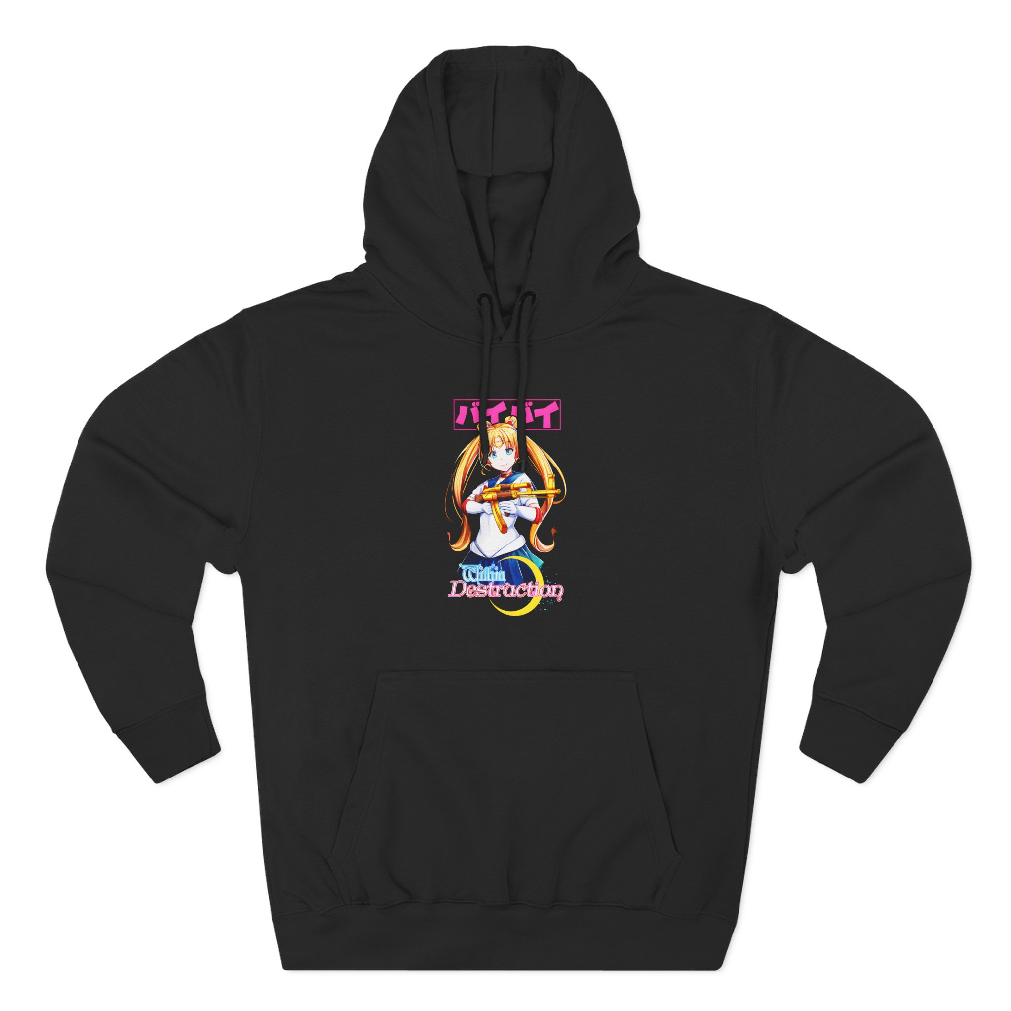 Within Destruction Sailor Moon Three-Panel Fleece Hoodie