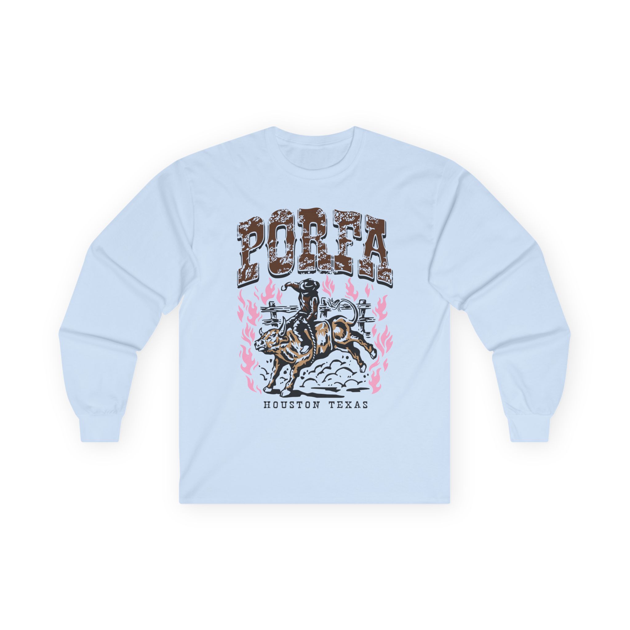 Porfa Houston Texas Unisex Ultra Cotton Long Sleeve Tee