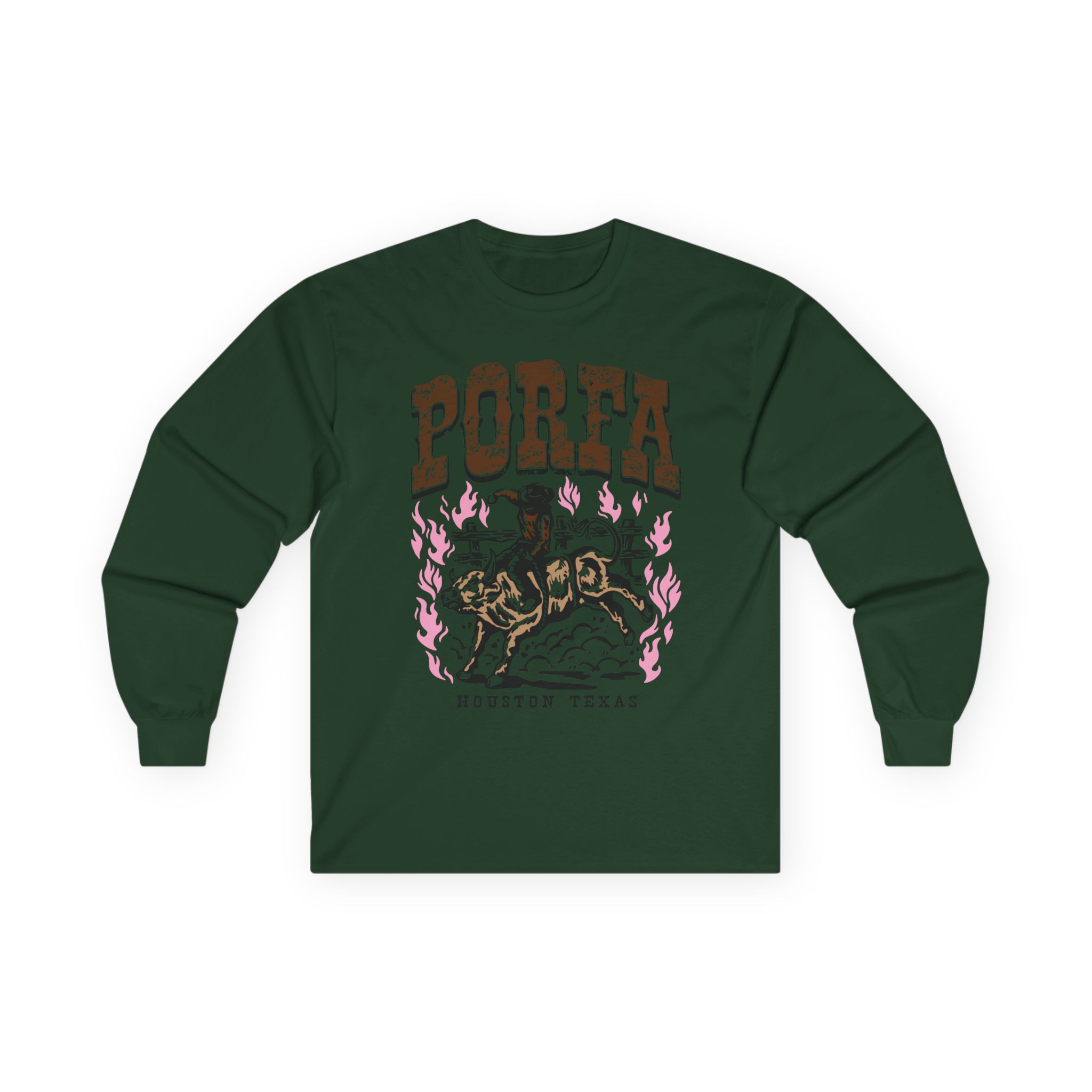 Porfa Houston Texas Unisex Ultra Cotton Long Sleeve Tee