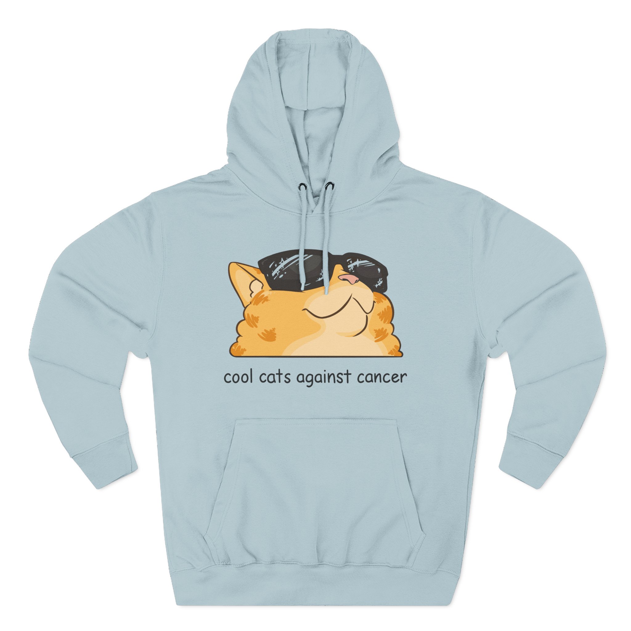 Lilsimsie cool cats against cancer Three-Panel Fleece Hoodie