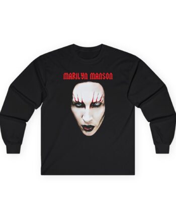 Marilyn Manson Red Lips Unisex Ultra Cotton Long Sleeve Tee