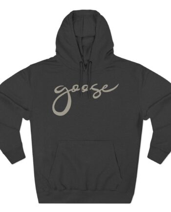 Goose Logo Three-Panel Fleece Hoodie