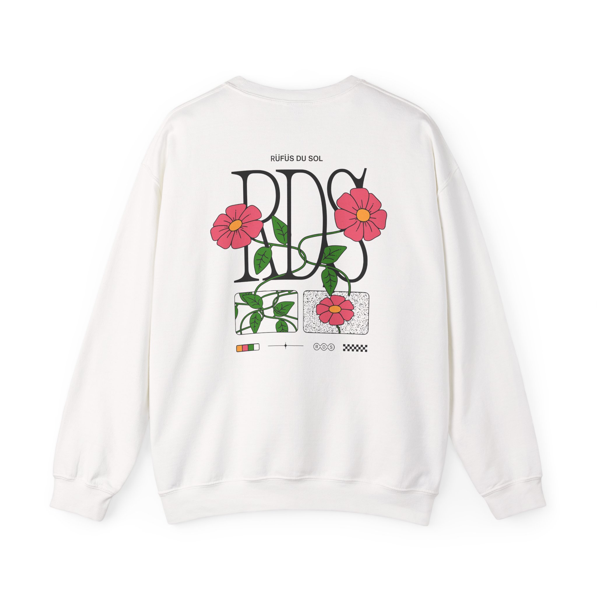 Rufus Du Sol Flower Ecru Unisex Heavy Blendâ„¢ Crewneck Sweatshirt