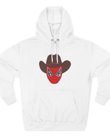 Porfa Spider Man Cowboy Hat Three-Panel Fleece Hoodie