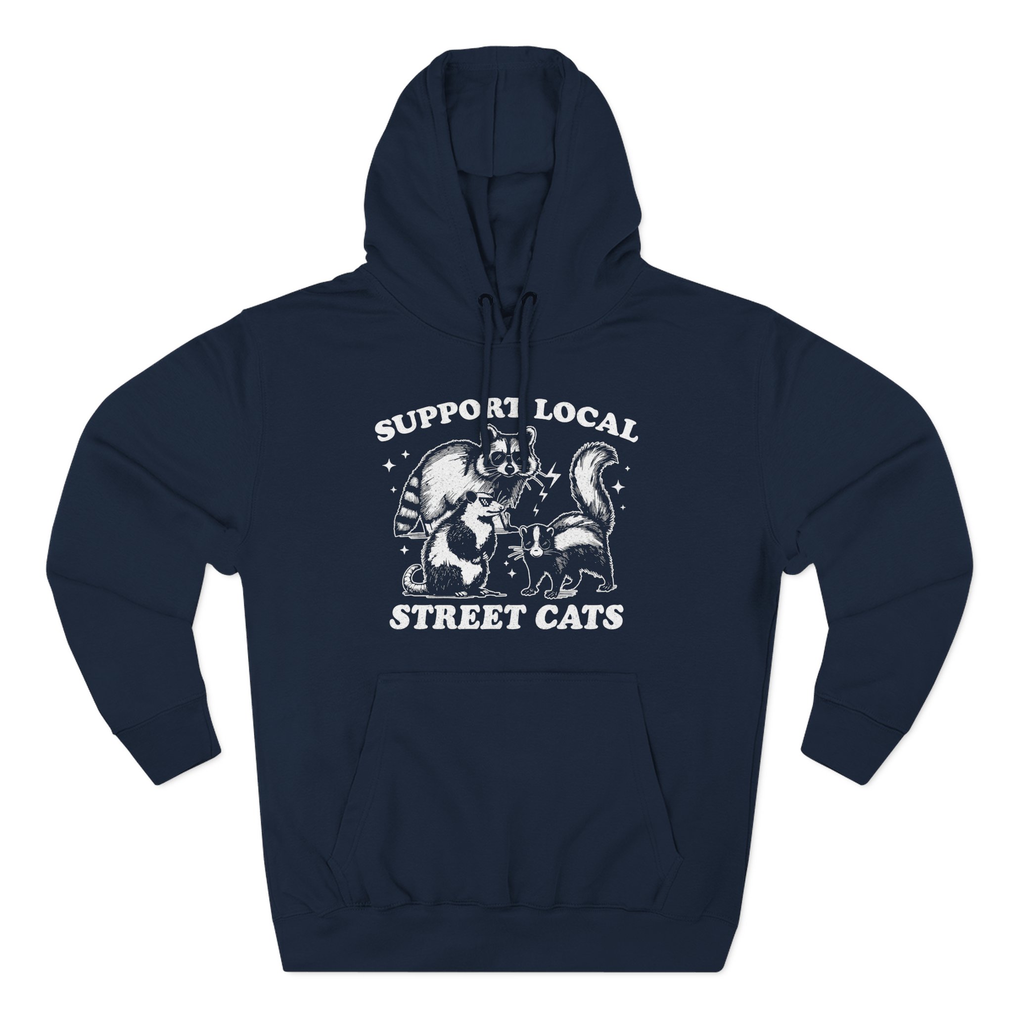 Zingara Support Local Street Cats Three-Panel Fleece Hoodie