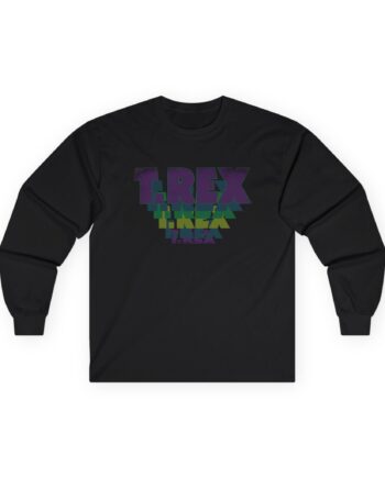 T Rex Stacked Logo Unisex Ultra Cotton Long Sleeve Tee