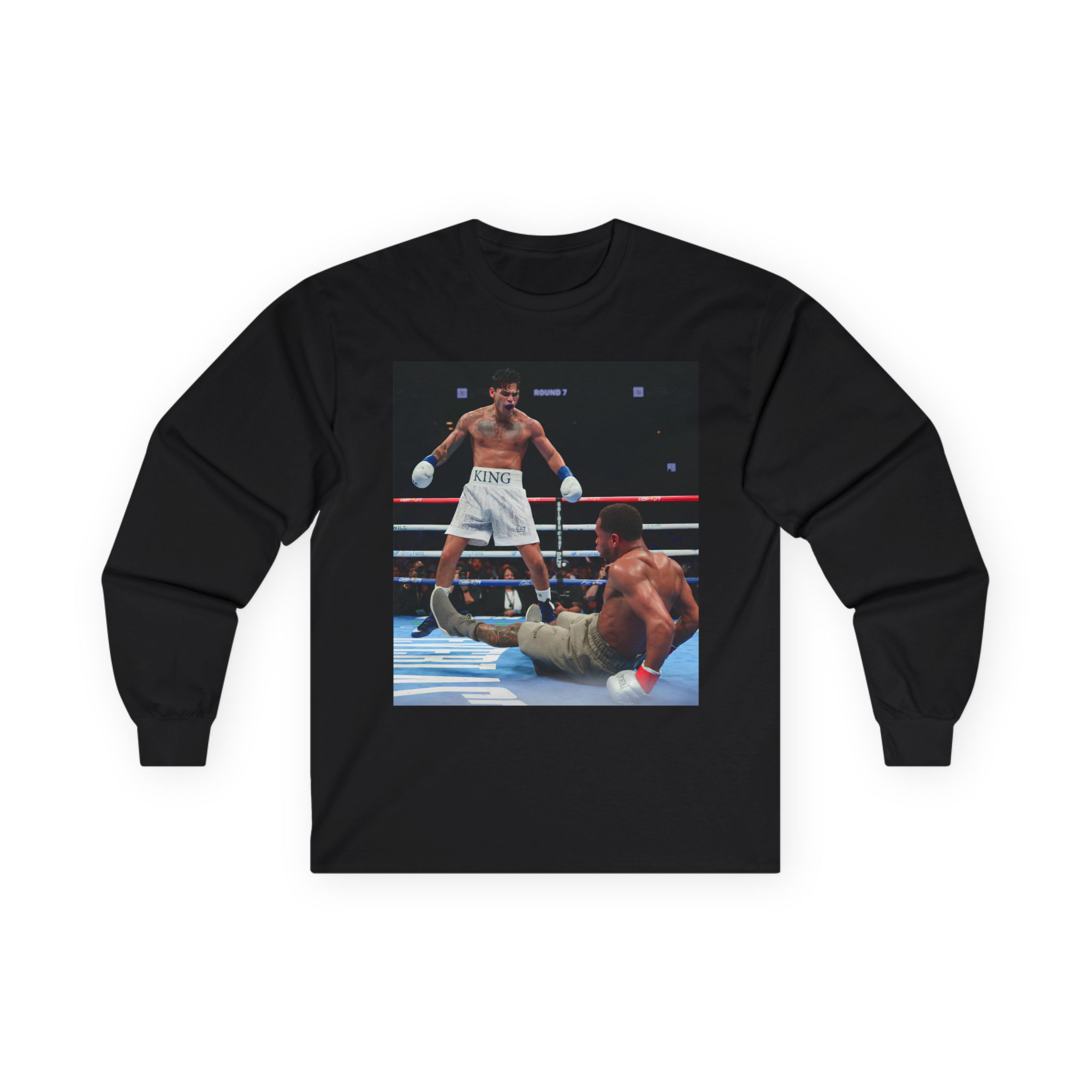 Ryan Garcia Knocks Down Devin Haney Unisex Ultra Cotton Long Sleeve Tee