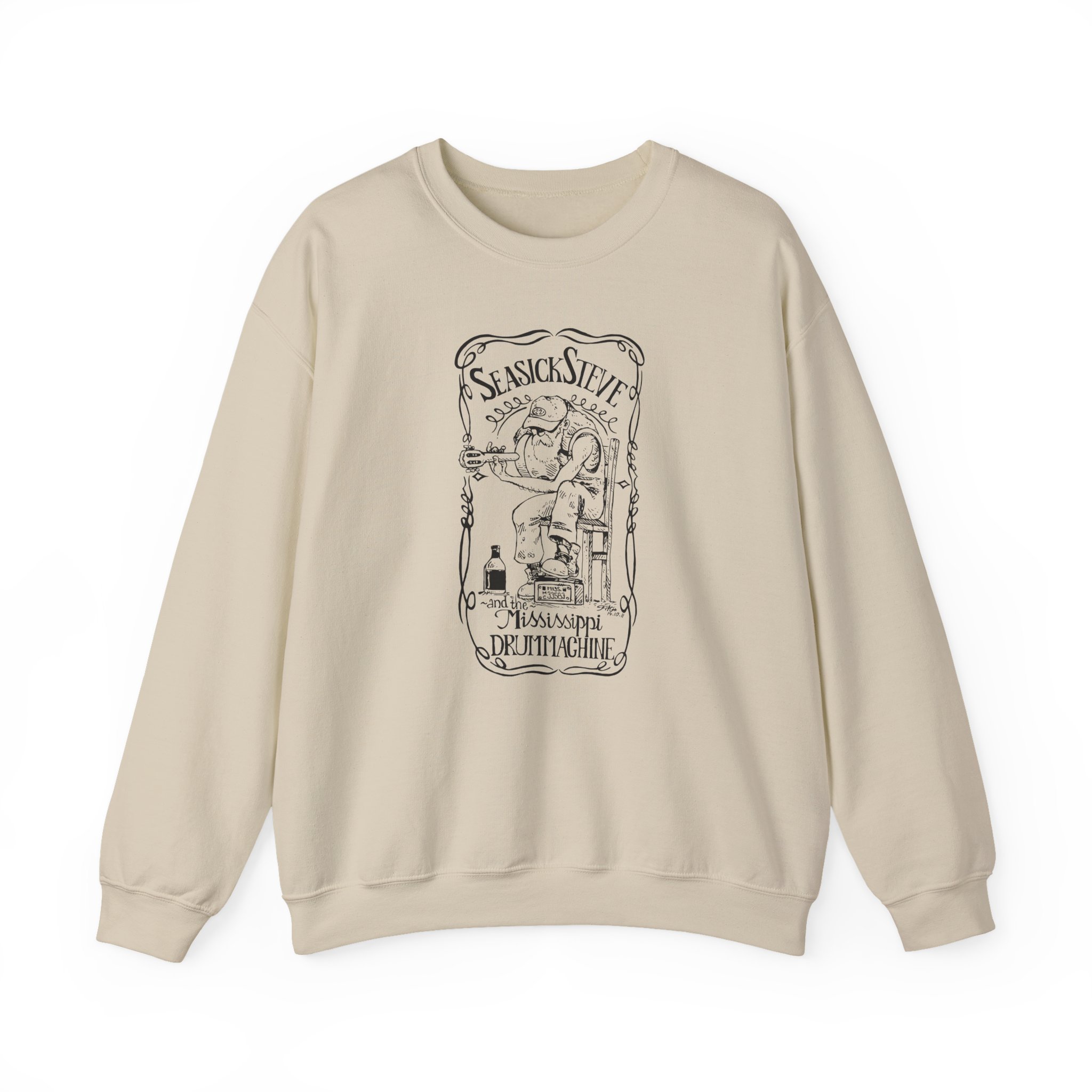 Seasick Steve Mississippi Drum Machine Unisex Heavy Blendâ„¢ Crewneck Sweatshirt