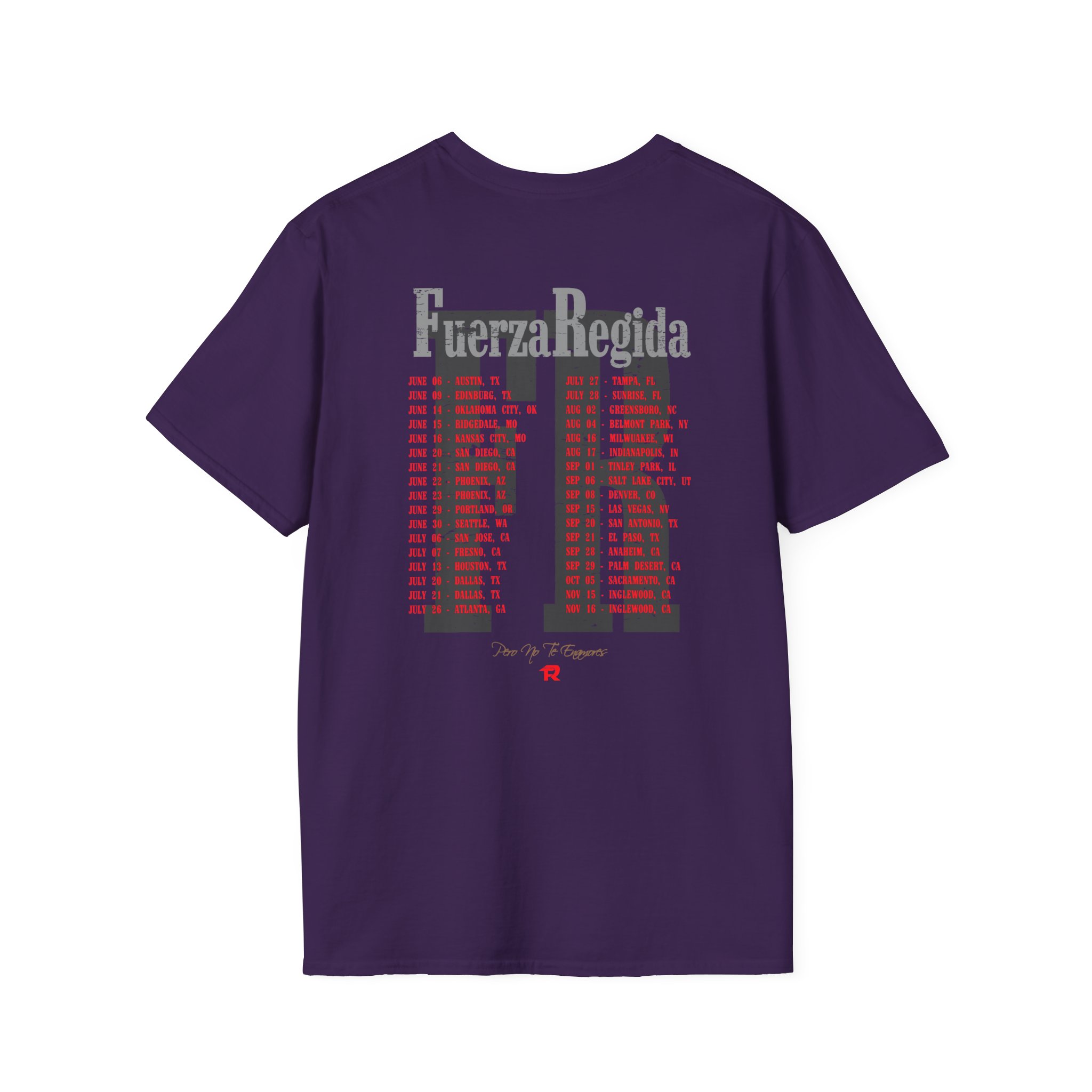 Fuerza Regida Band Tour Dates Unisex Softstyle T-Shirt