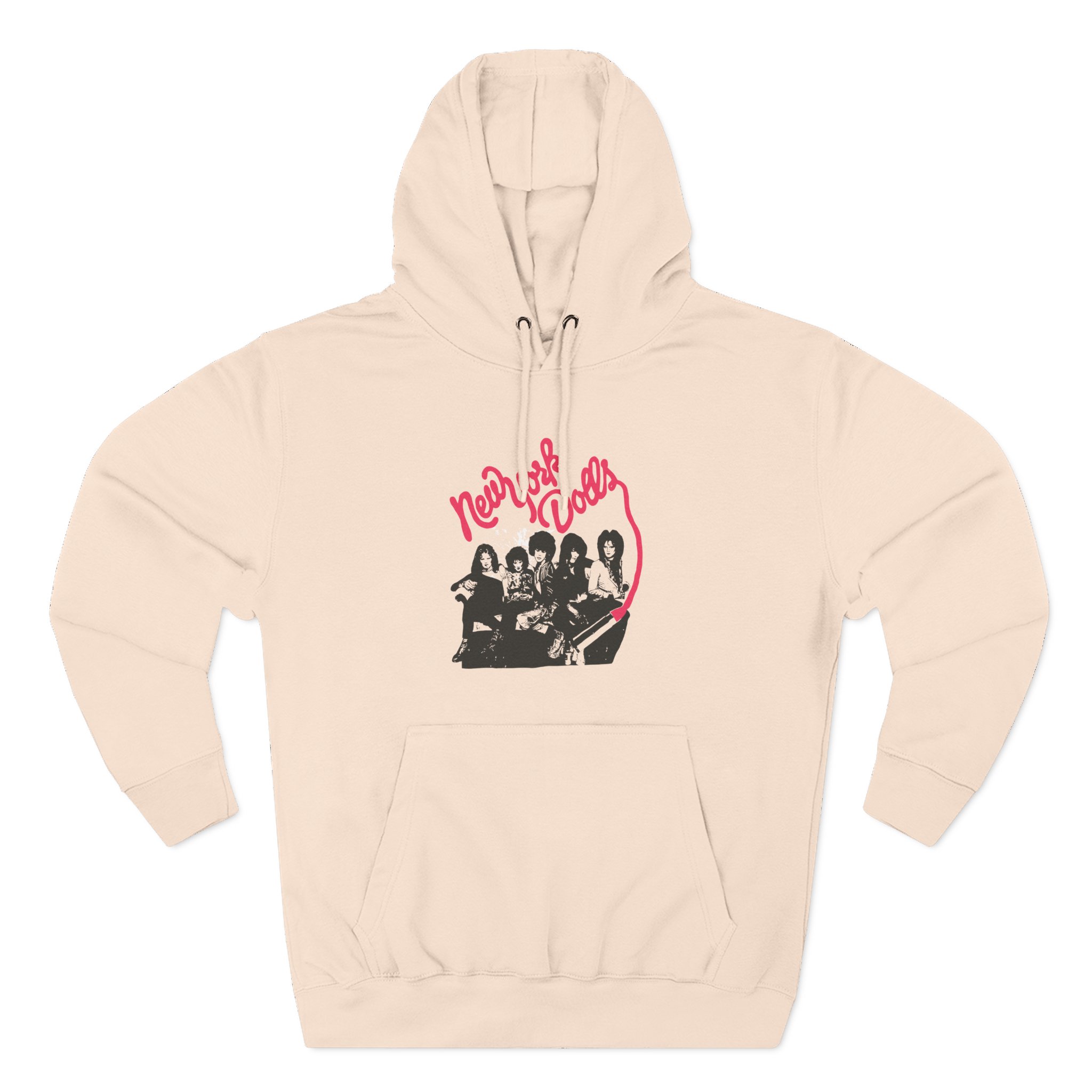 New York Dolls Lipstick Logo Three-Panel Fleece Hoodie