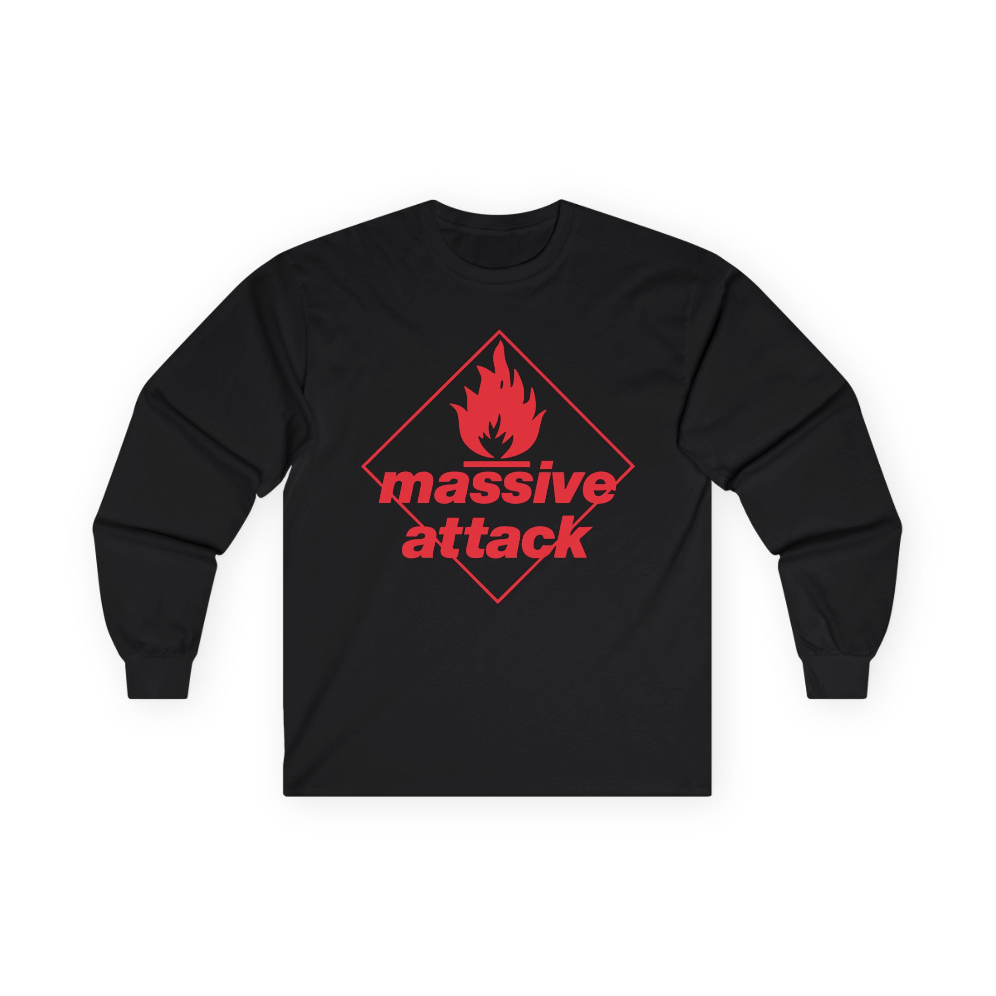 Massive Attack Blue Lines Red Logo Unisex Ultra Cotton Long Sleeve Tee