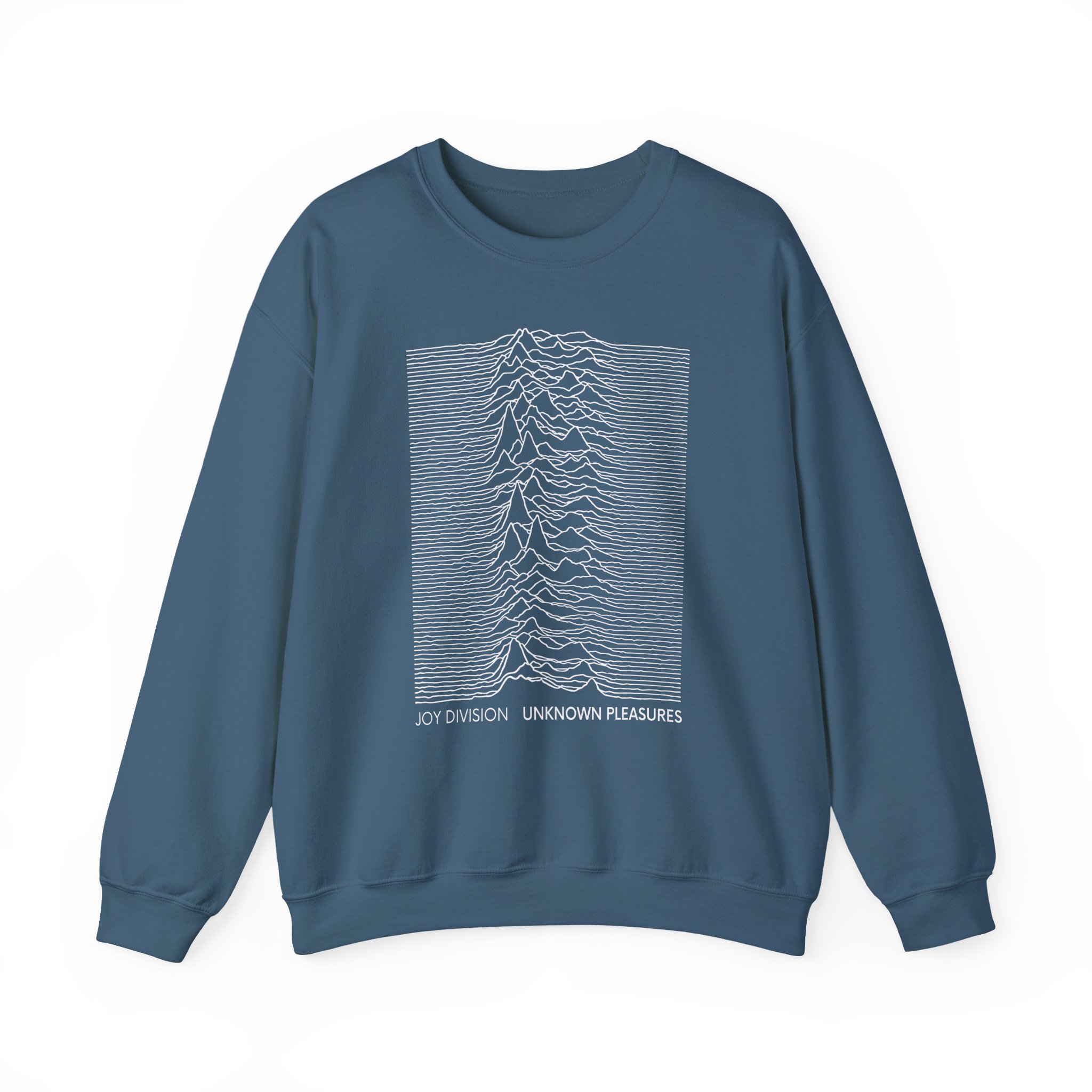 Joy Division Unknown Pleasures Text Unisex Heavy Blendâ„¢ Crewneck Sweatshirt