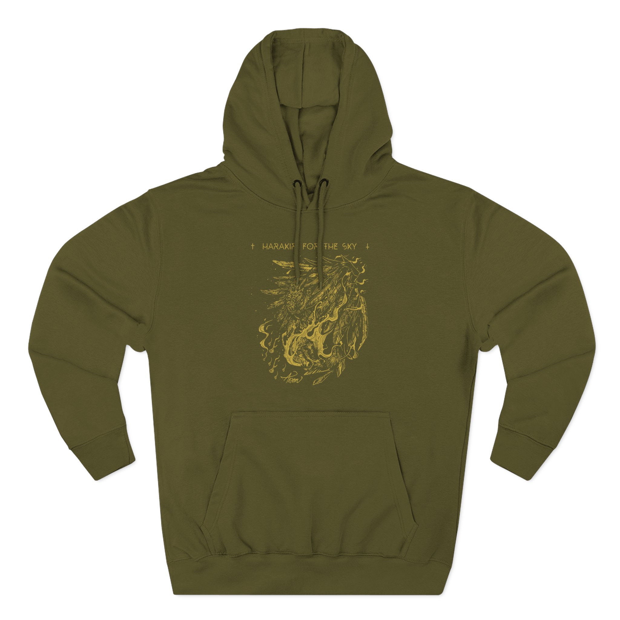 Harakiri For The Sky Feather Three-Panel Fleece Hoodie