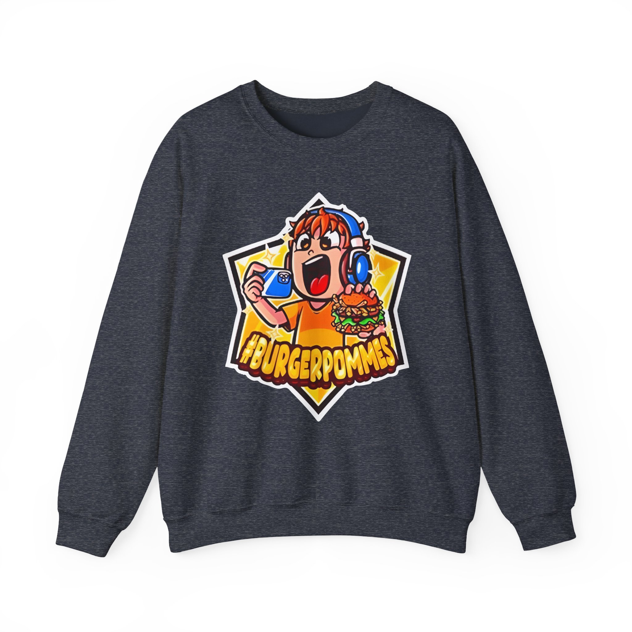 Burger Pommes Unisex Heavy Blendâ„¢ Crewneck Sweatshirt