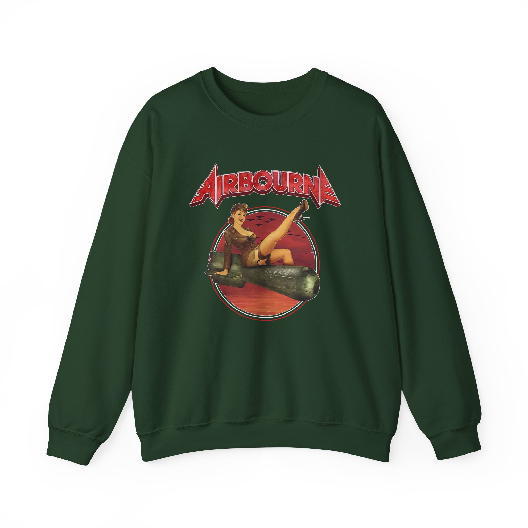 Airbourne Bomb Girl Unisex Heavy Blendâ„¢ Crewneck Sweatshirt
