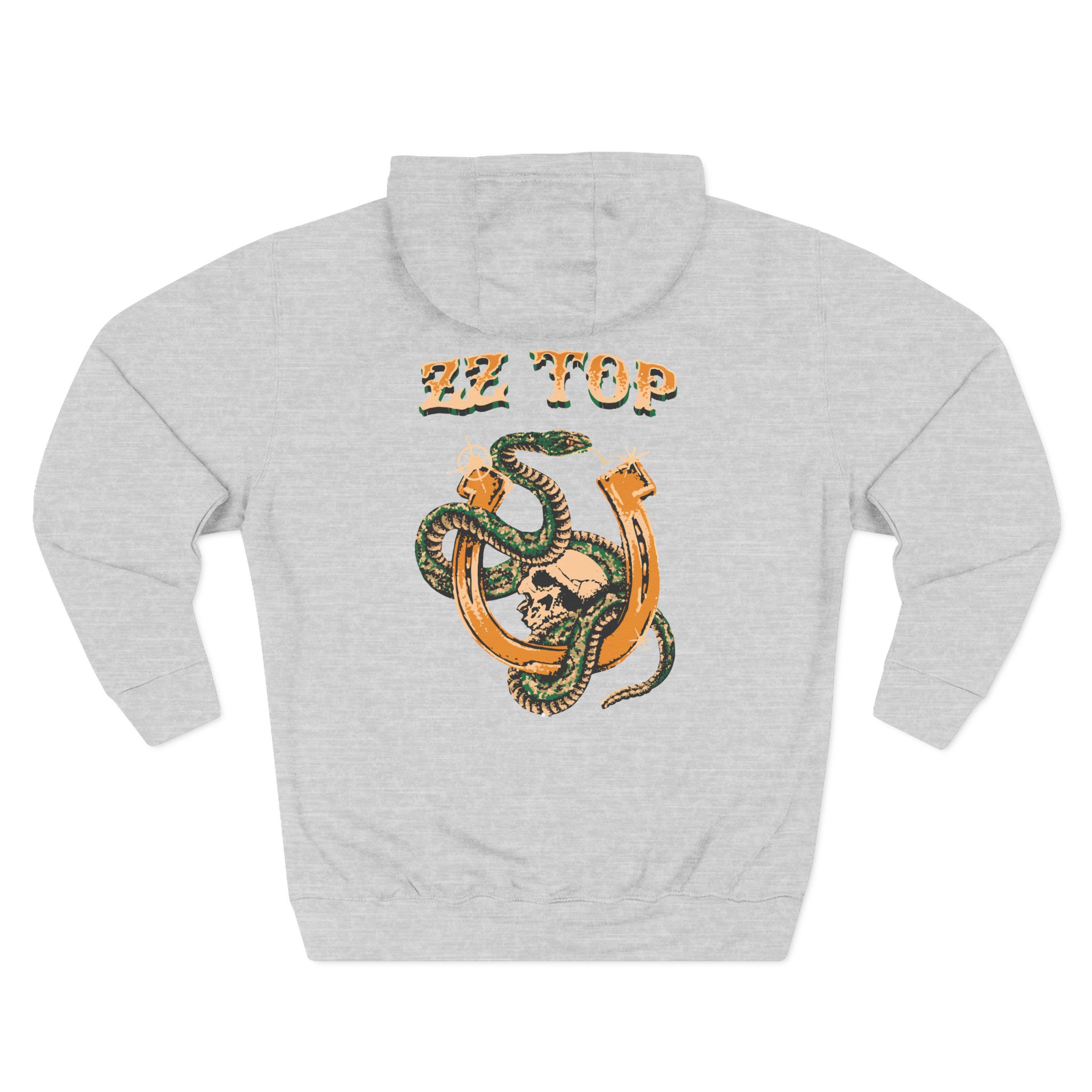 ZZ Top Snake Skull Three-Panel Fleece Hoodie
