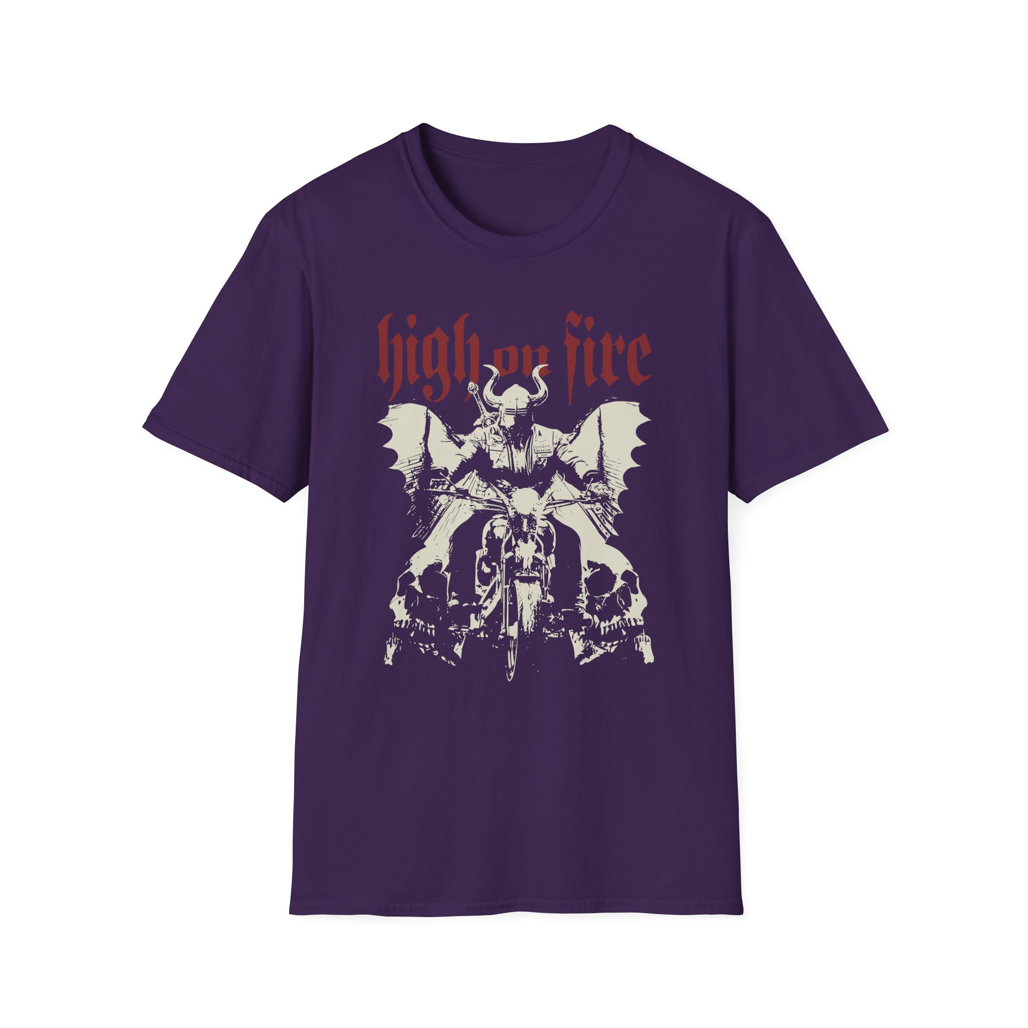High on Fire Biker Unisex Softstyle T-Shirt