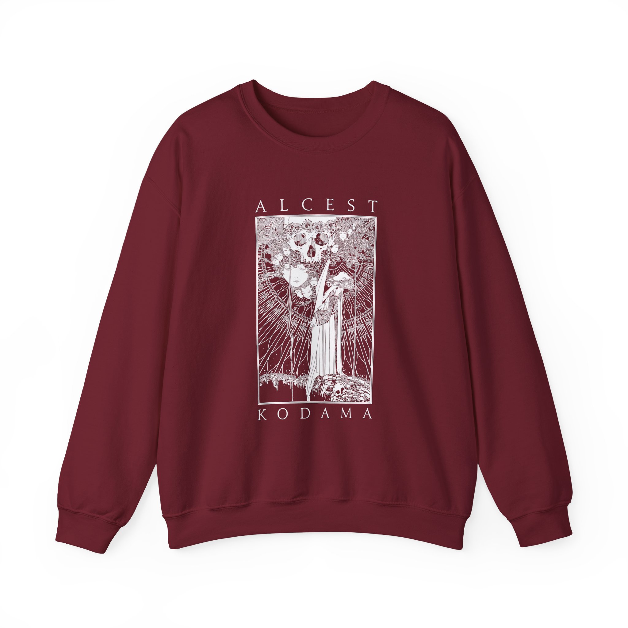 Alcest Kodama Faces Unisex Heavy Blendâ„¢ Crewneck Sweatshirt